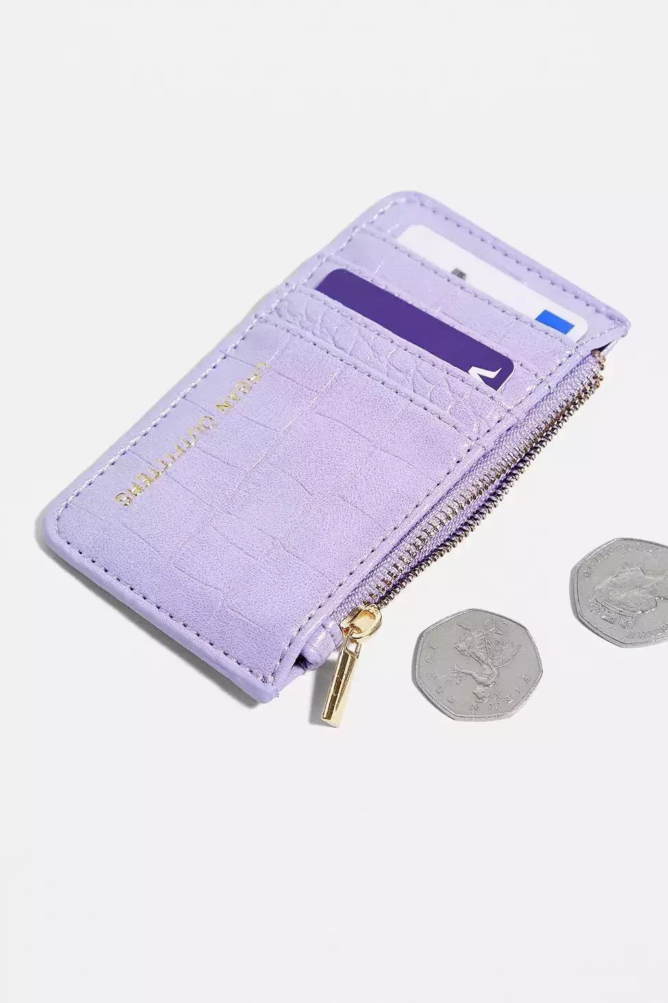 LILAC UO Faux Croc Cardholder, , large image number 2
