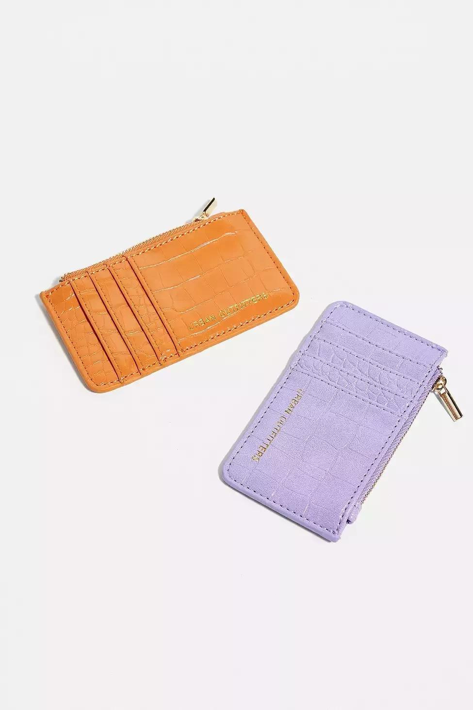 LILAC UO Faux Croc Cardholder, , large image number 3