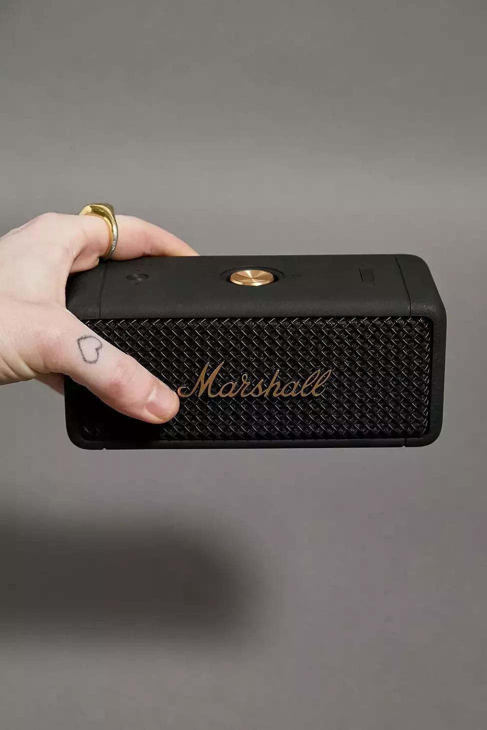 BLK Marshall Black & Brass Emberton Portable Bluetooth Speaker, , large image number 0