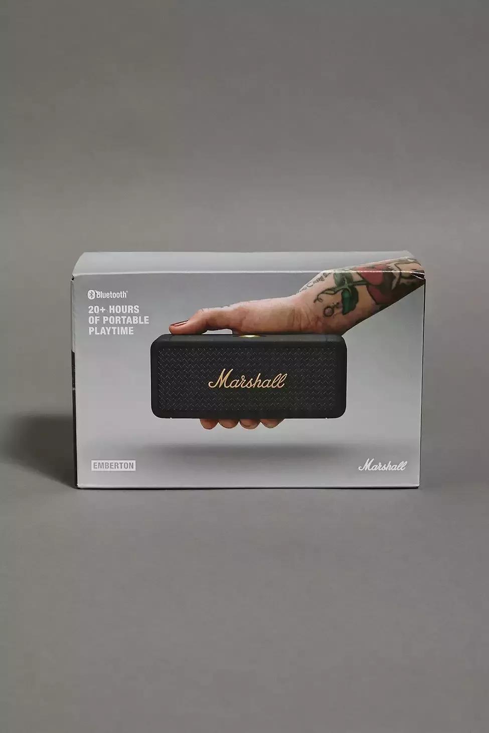 BLK Marshall Black & Brass Emberton Portable Bluetooth Speaker, , large image number 2