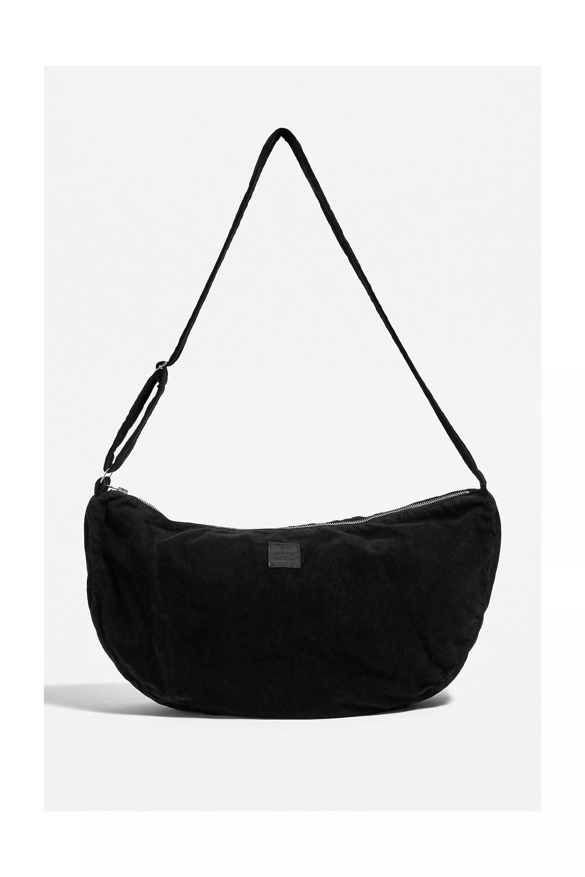 Black Bdg Slouchy Corduroy Crossbody Bag, BLK, large image number 1