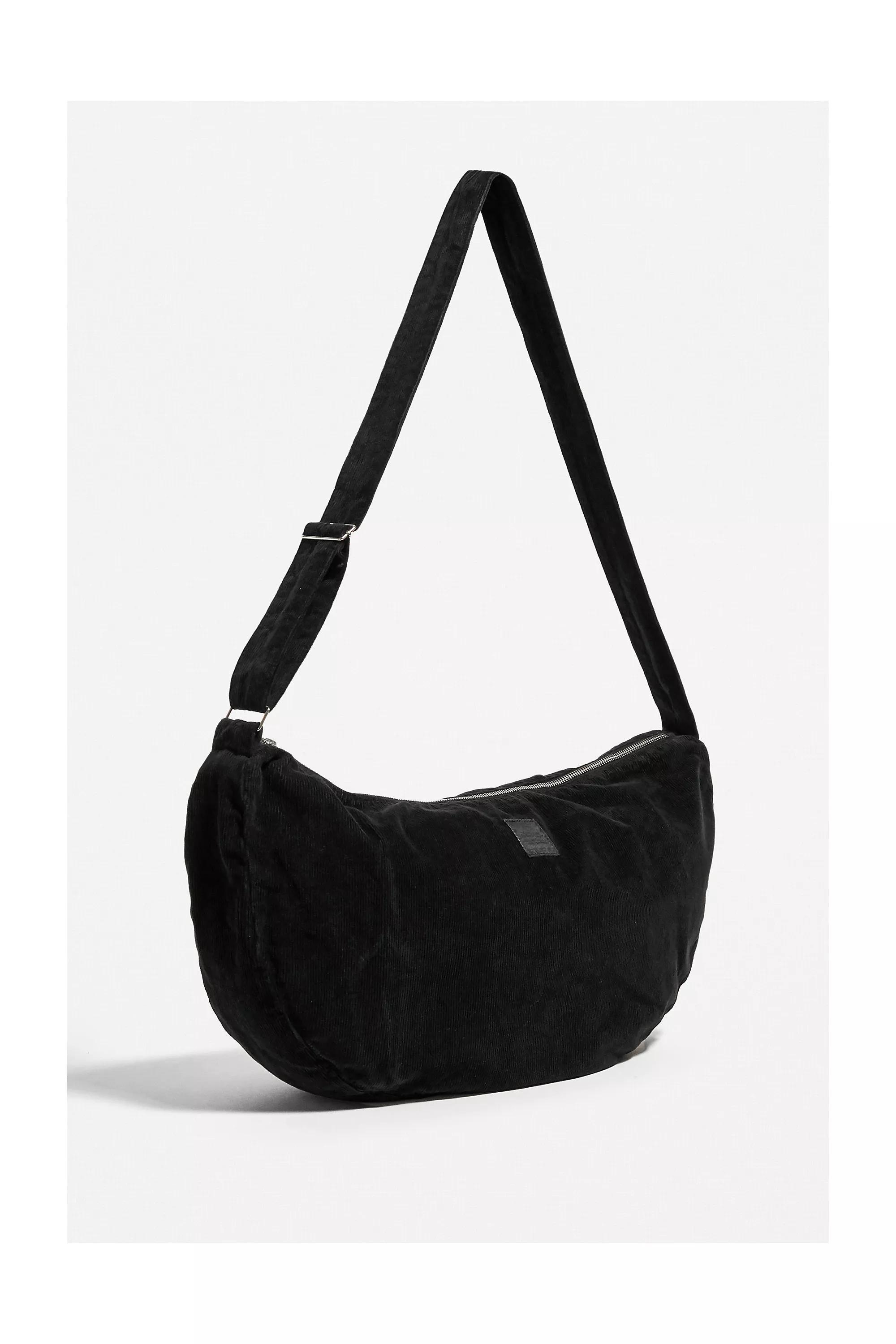 Black Bdg Slouchy Corduroy Crossbody Bag, BLK, large image number 3