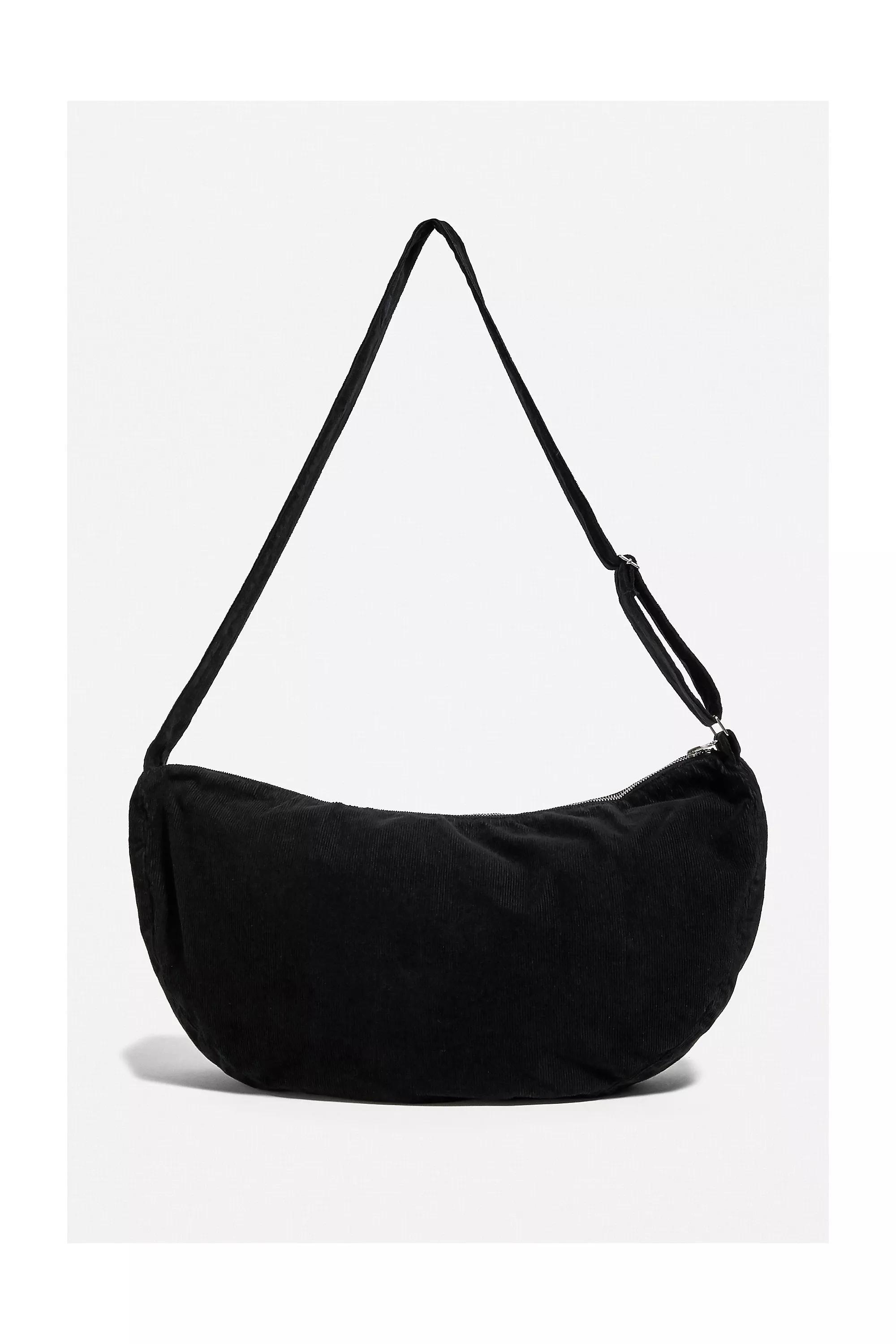 Black Bdg Slouchy Corduroy Crossbody Bag, BLK, large image number 4