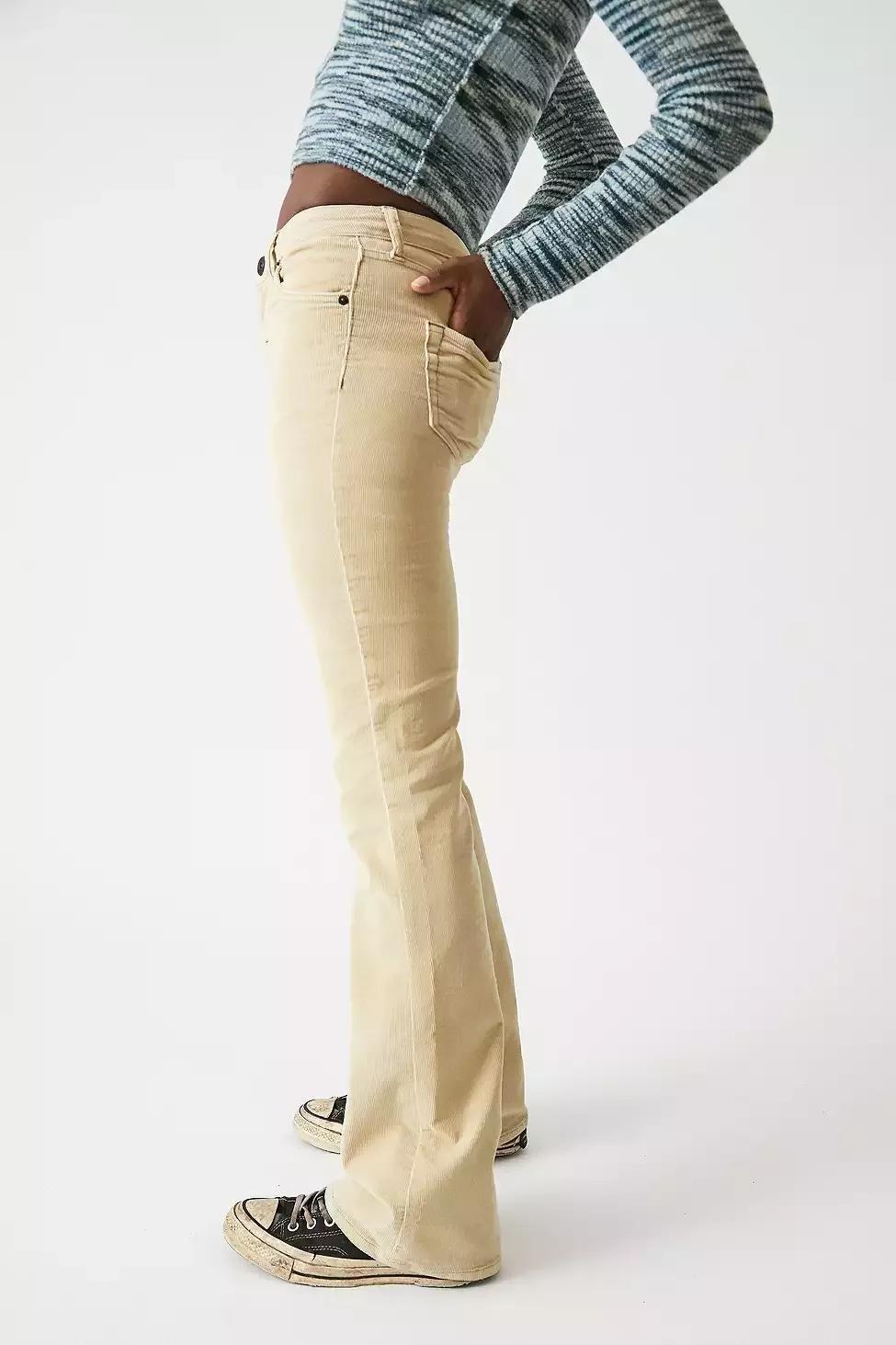 Beige Bdg Corduroy Flare Jeans, , large image number 3
