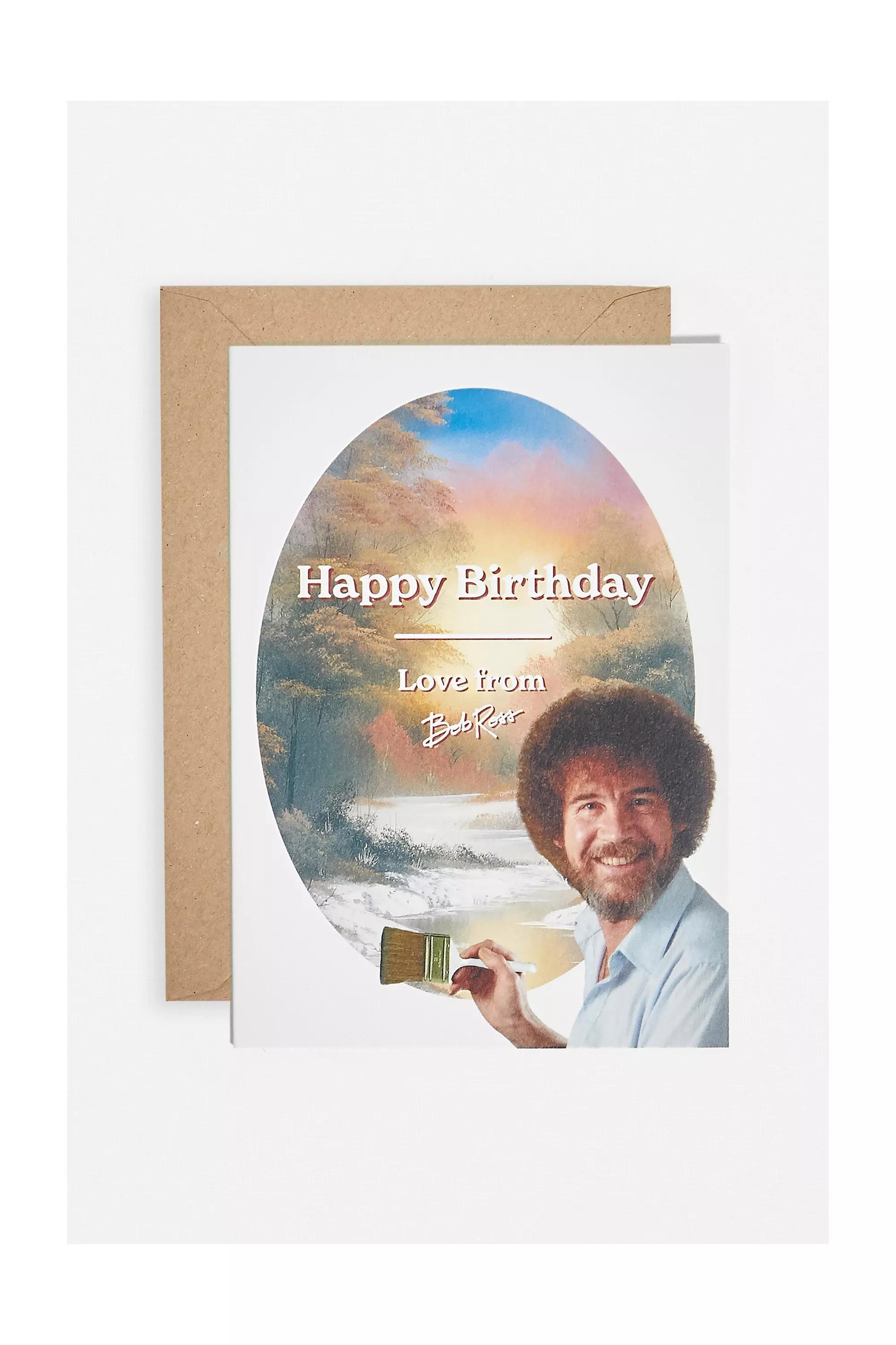 Assorted Bob Ross Birthday Card, ASSORT, large image number 0