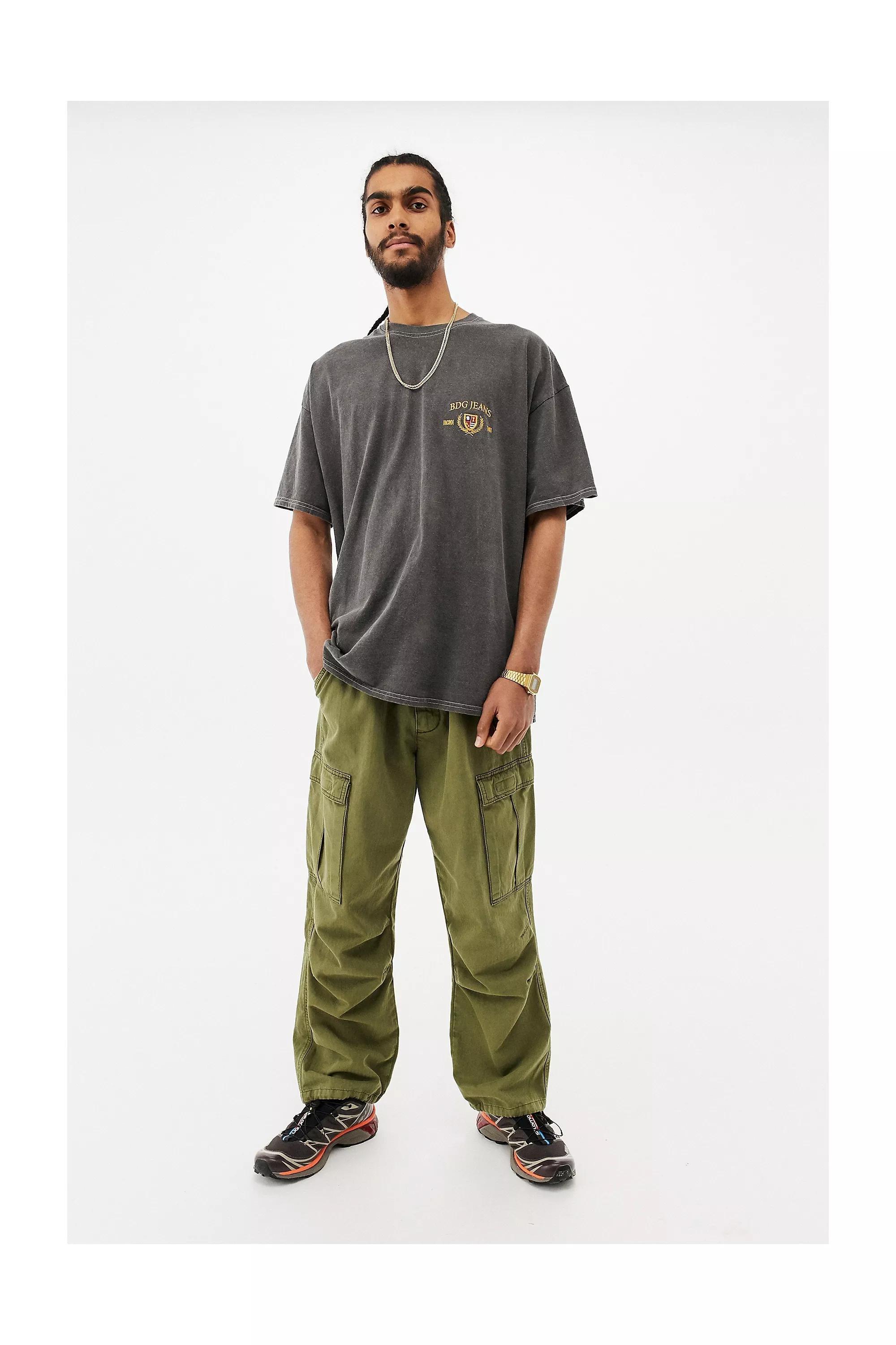 Black Bdg Overdye Crest T-Shirt, BLK, large image number 4