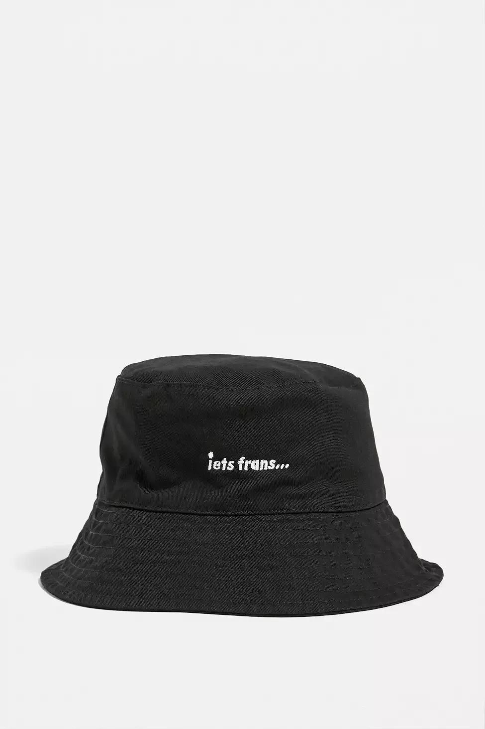 Black iets frans... Washed Bucket Hat, Men, , large image number 0