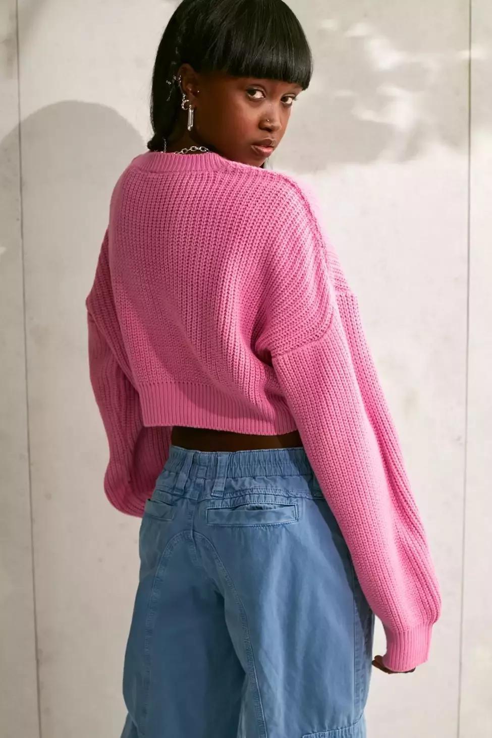 Urban outfitters pink cardigan sale