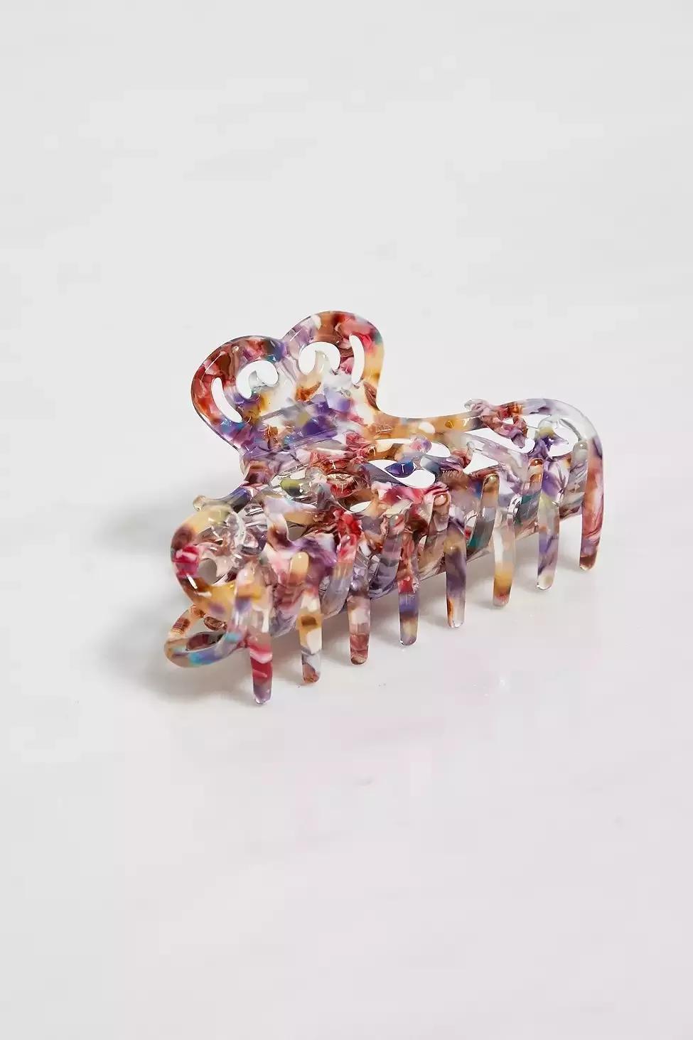 Ornate Marble Claw Clip, , large image number 0