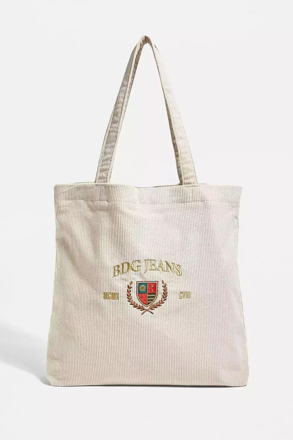 Ivory BDG  Ecru Corduroy Tote Bag, , large image number 0