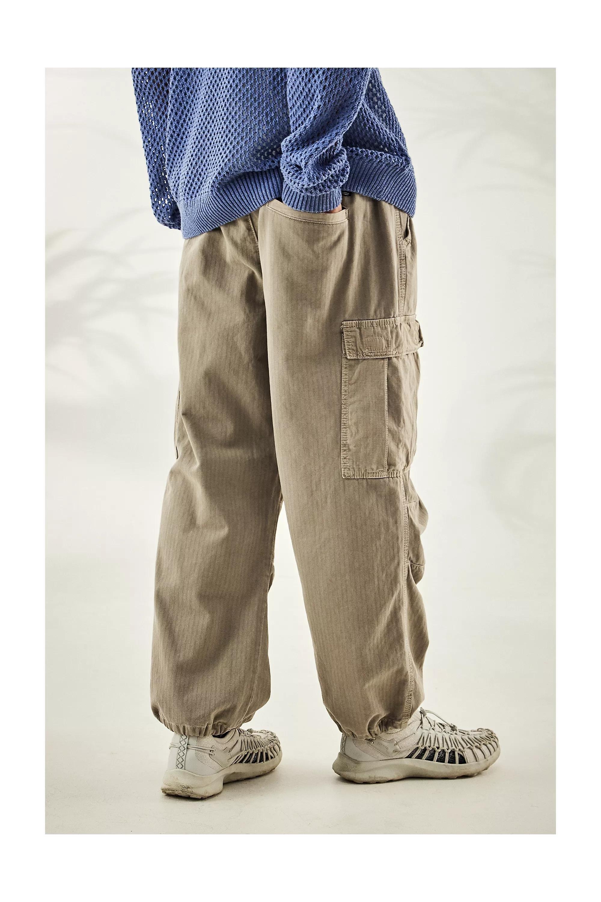 Ivory Bdg Taupe Herringbone Cargo Trousers, , large image number 6