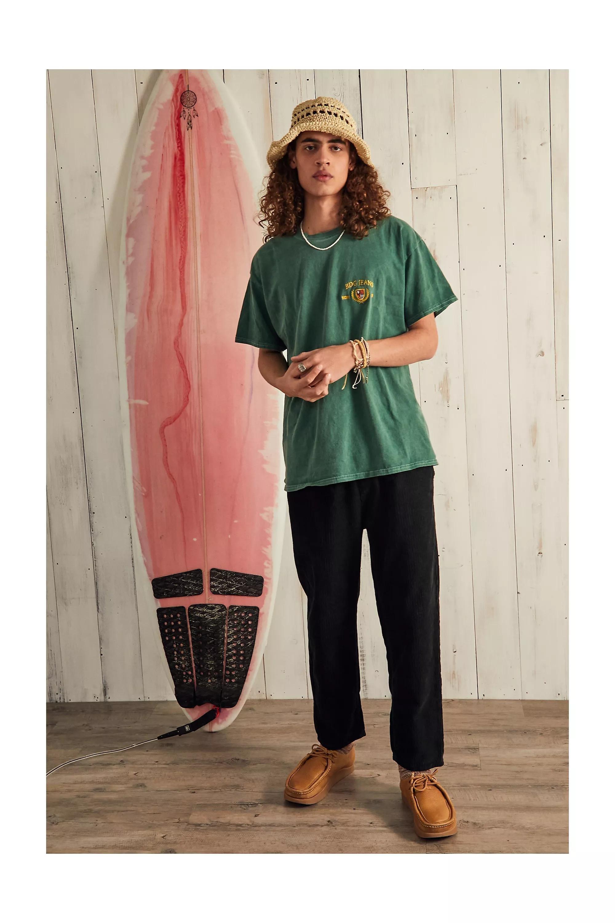 Black Bdg Washed Corduroy Pj Pants, , large image number 1