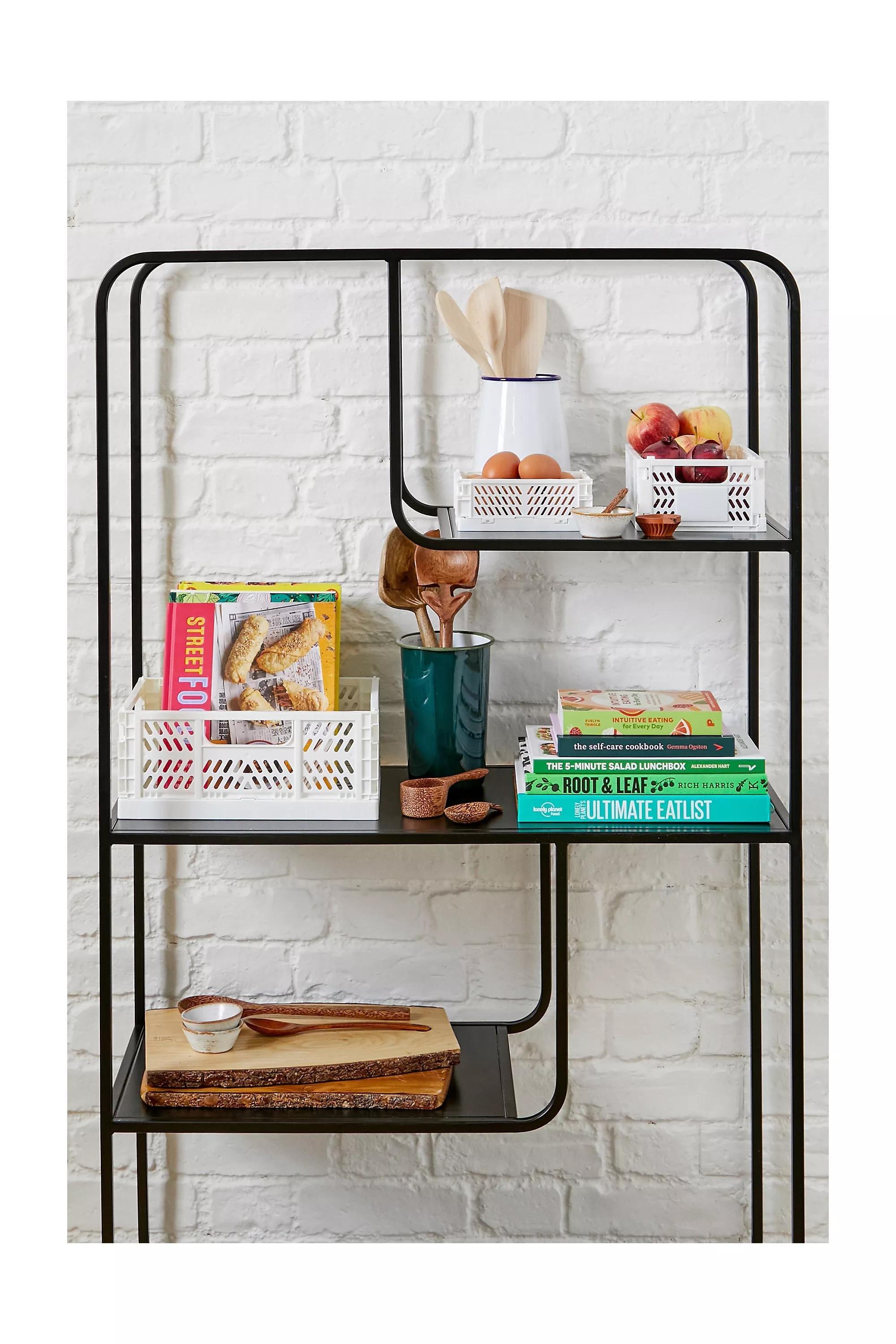 White Felix Large Folding Storage Crate, WHT, large image number 1