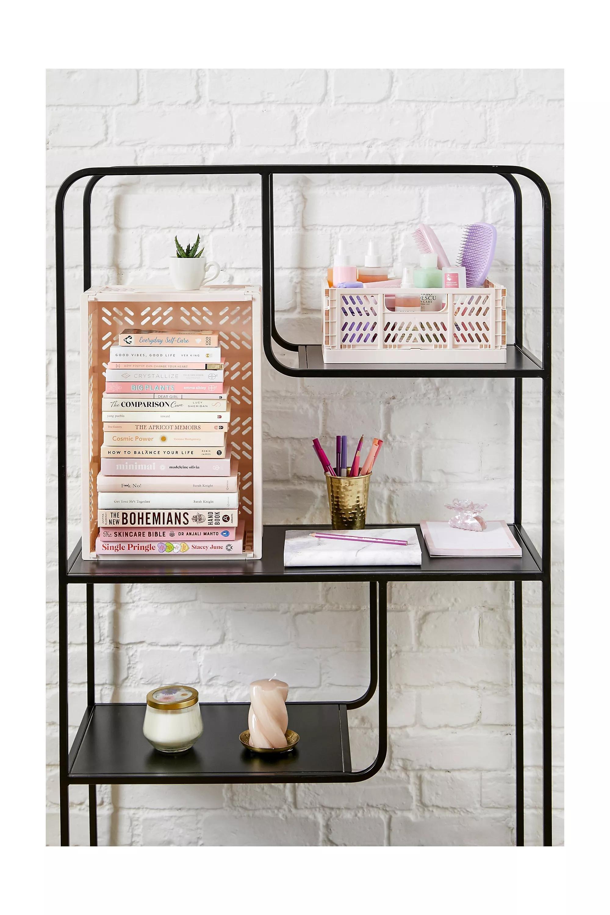 Pink Large Folding Storage Crate, , large image number 0