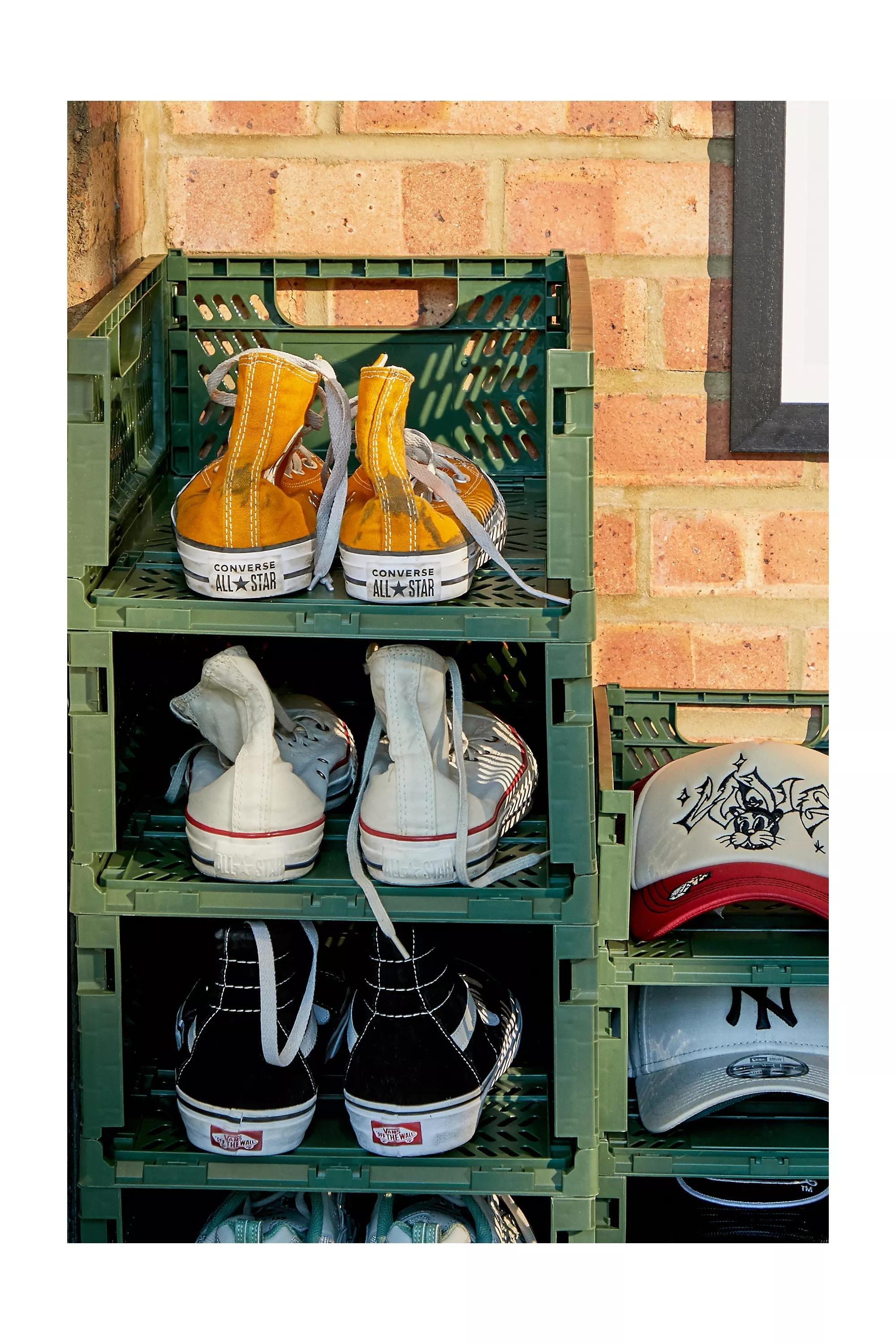 Green Felix Large Folding Storage Crate, , large image number 2