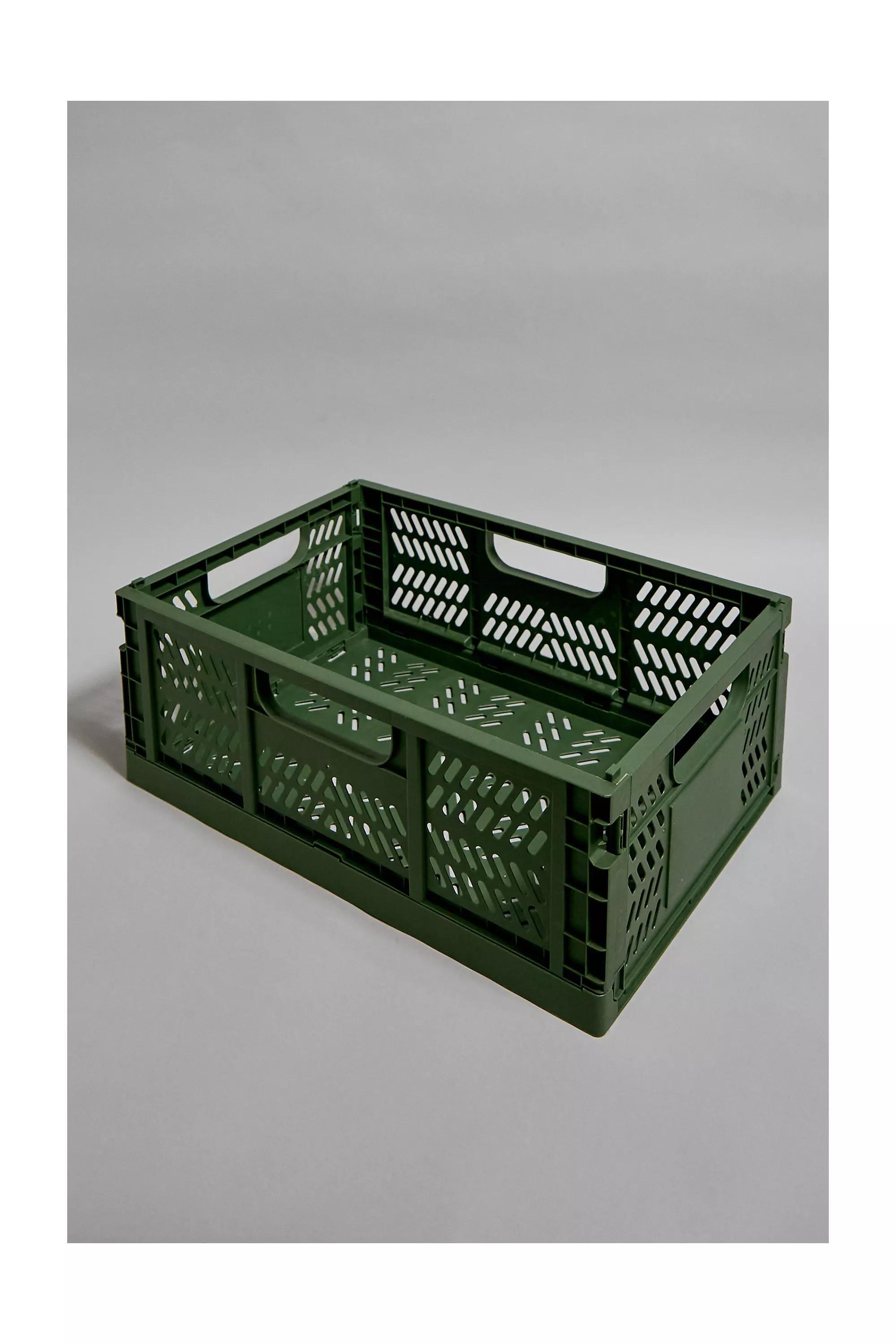 Green Felix Large Folding Storage Crate, , large image number 3