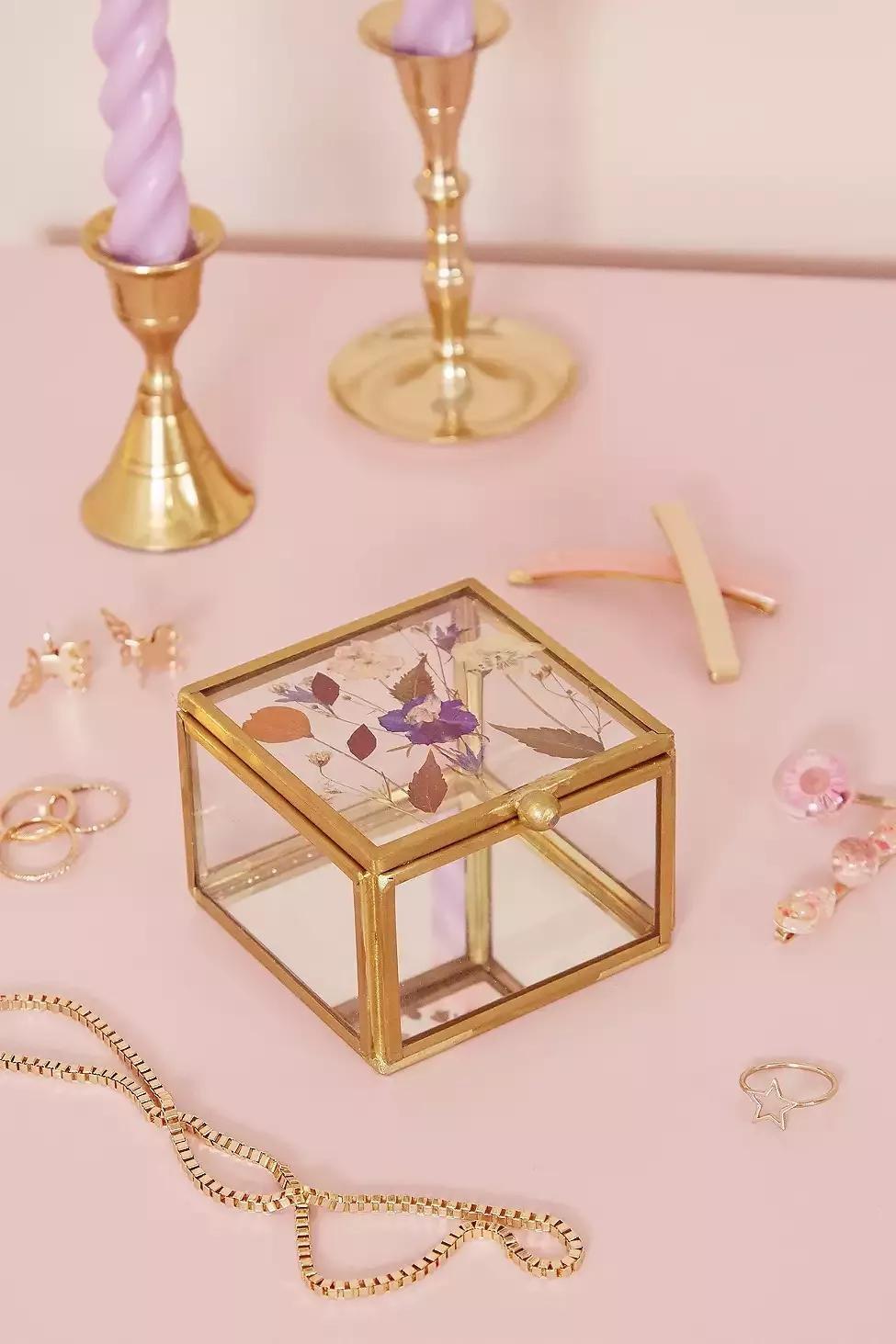 ASSORT Mini Pressed Flower Jewellery Box, , large image number 0