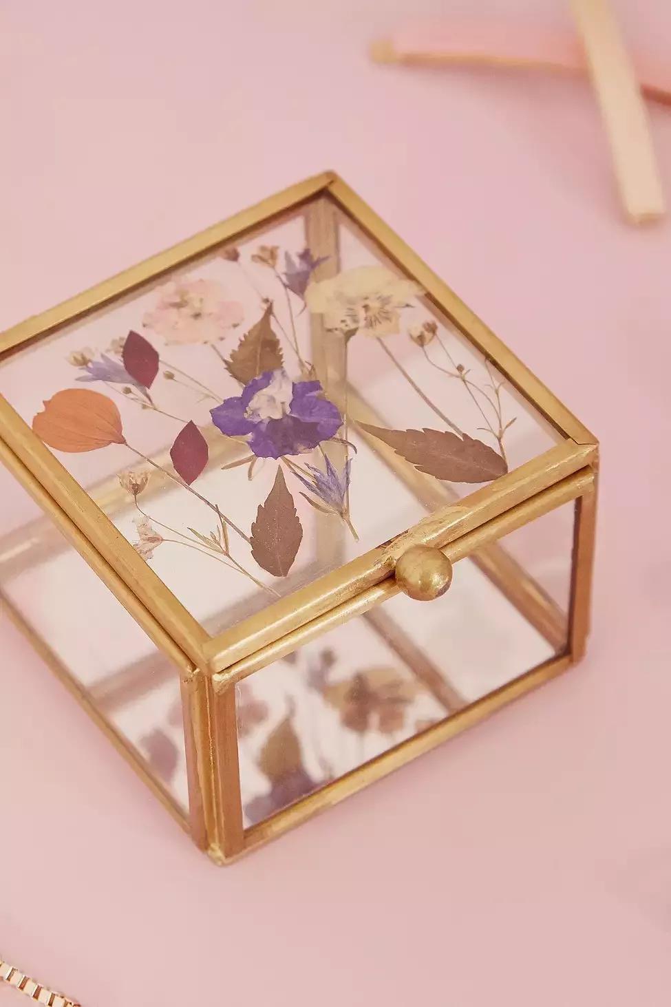 ASSORT Mini Pressed Flower Jewellery Box, , large image number 1