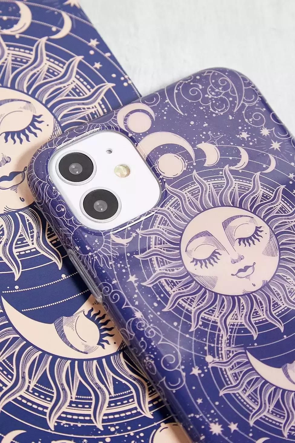 Navy Sun And Moon iPhone 11 Phone Case, , large image number 1