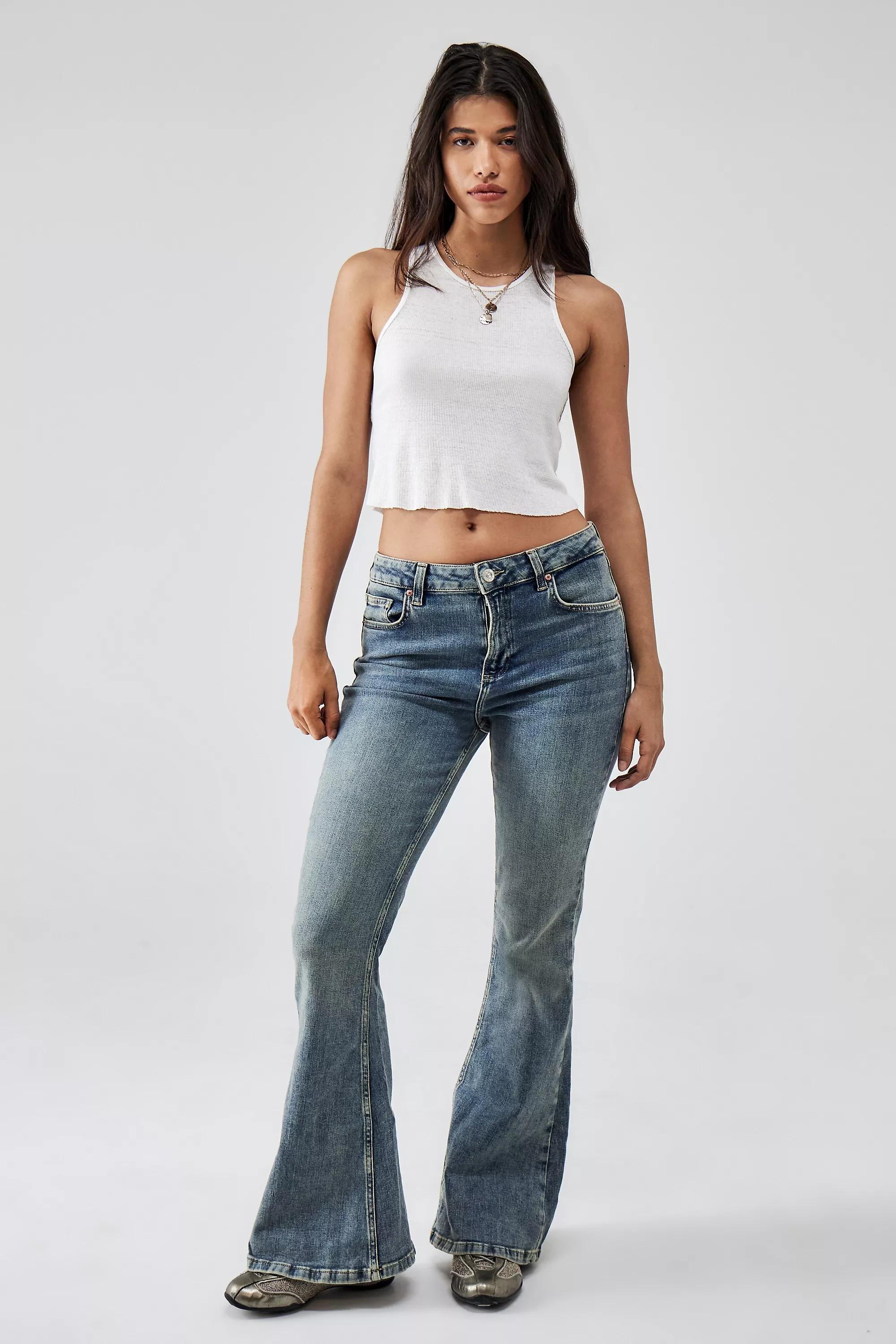 Urban Outfitters - Blue Light Bdg Distressed Flare Cowb