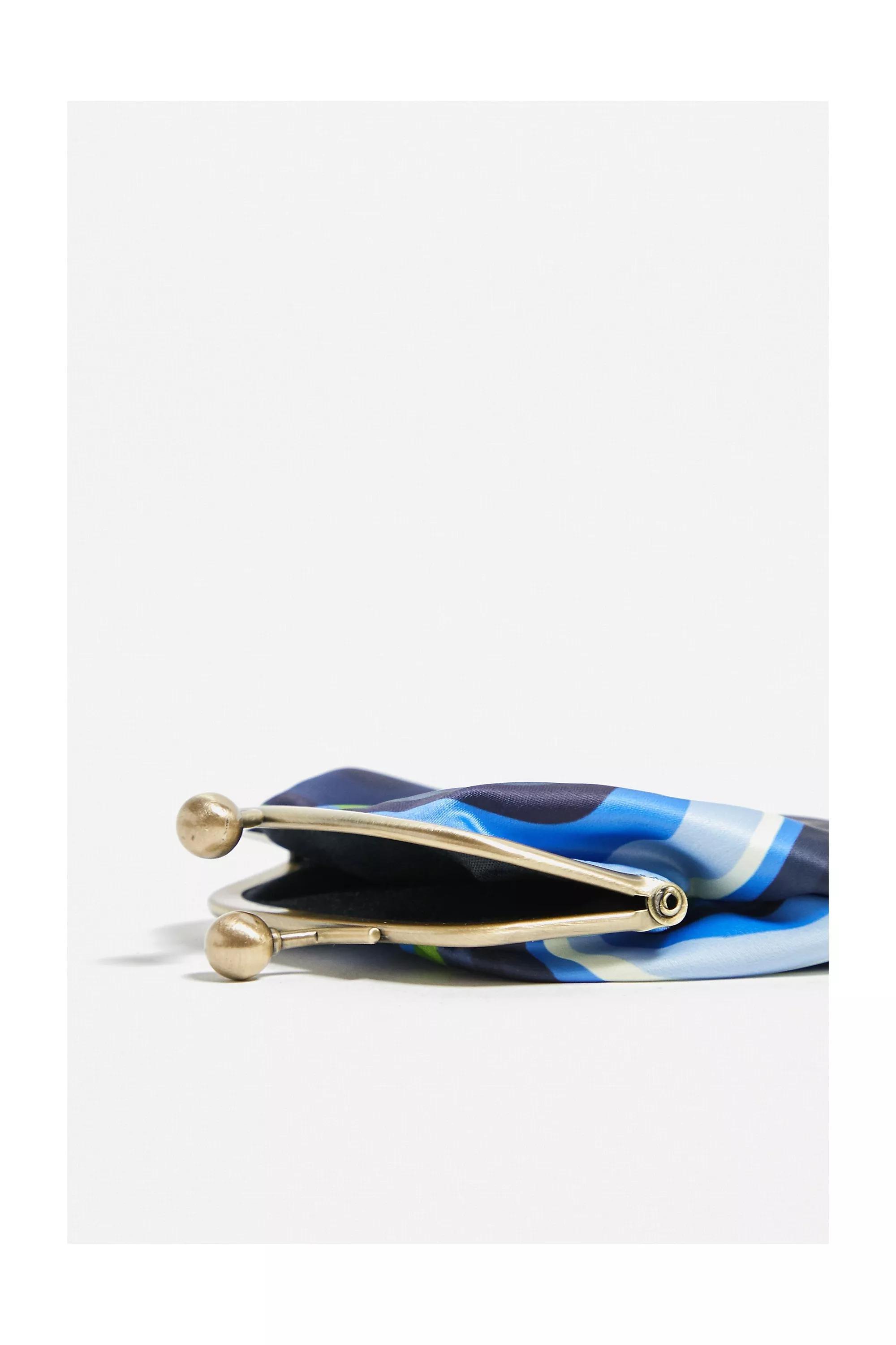 Blue Uo Satin Hand Bag, BLUE, large image number 1