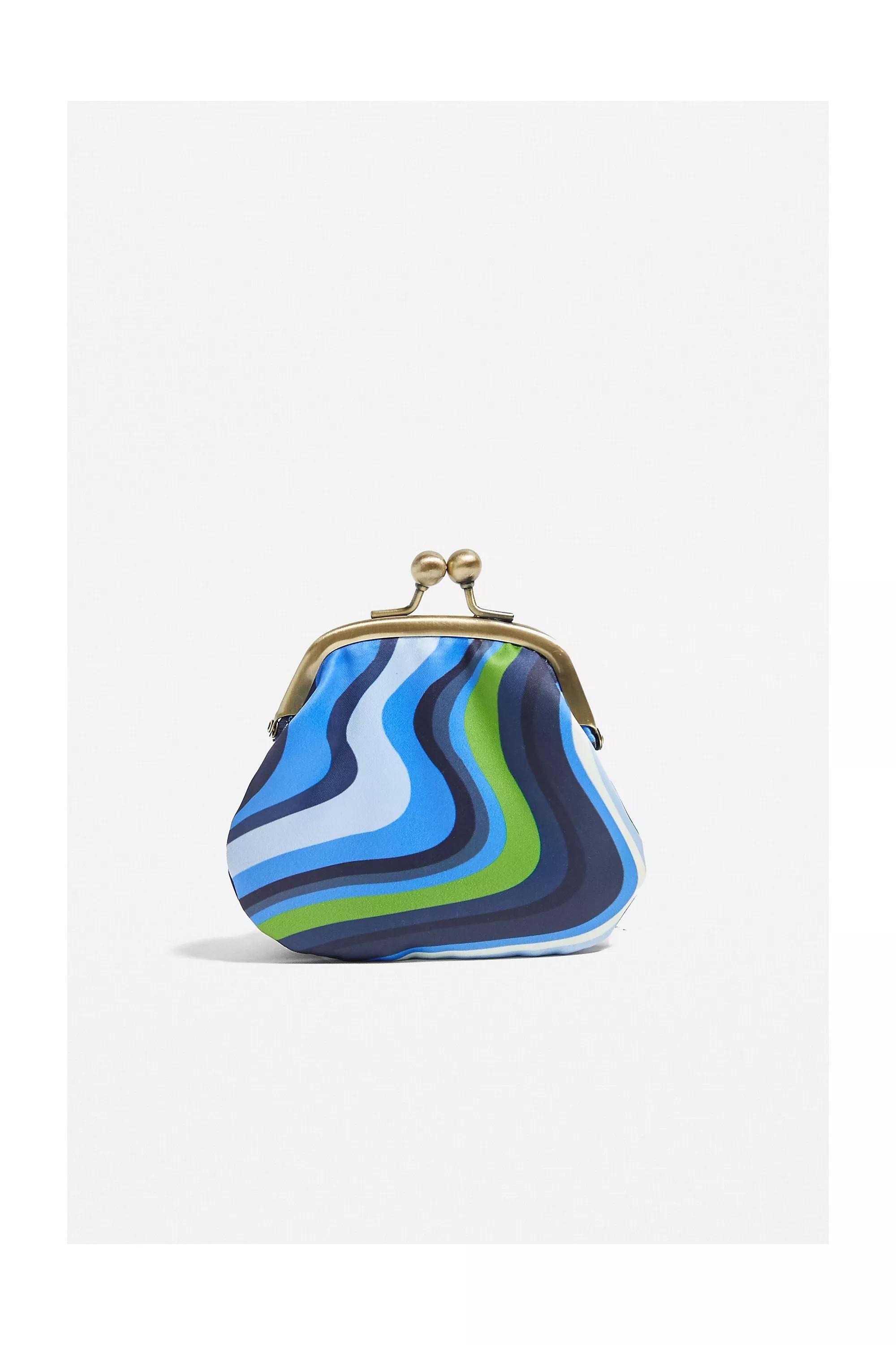 Blue Uo Satin Hand Bag, BLUE, large image number 3