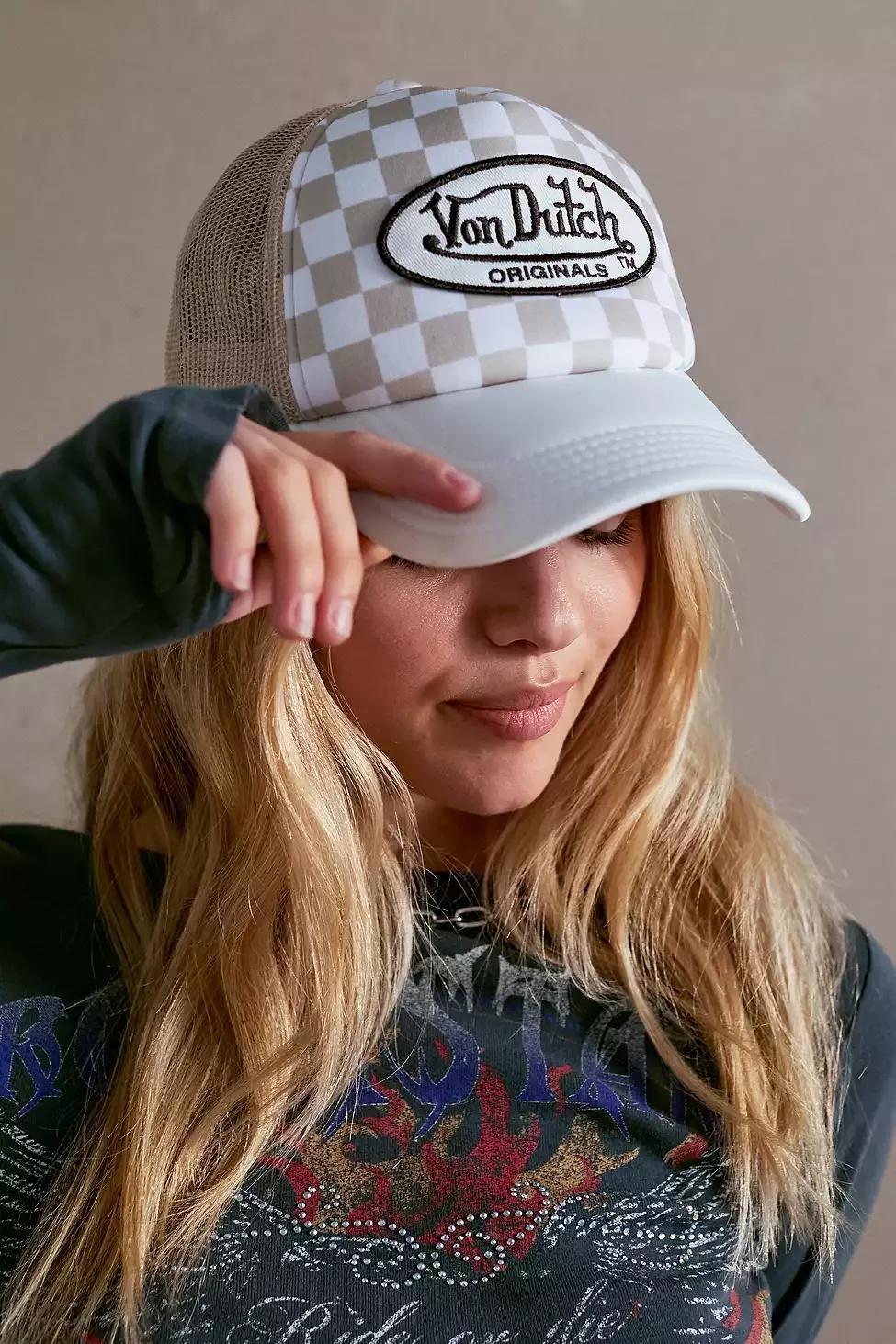 Cream Von Dutch Trucker Tampa Hat, , large image number 0