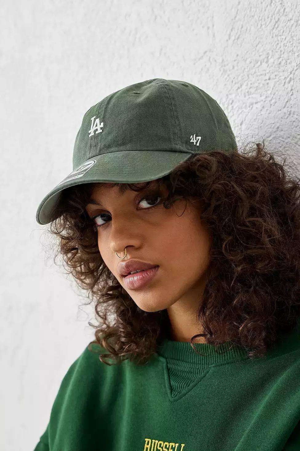 Khaki '47 Brand Los Angeles Dodgers Baseball Cap, , large image number 0