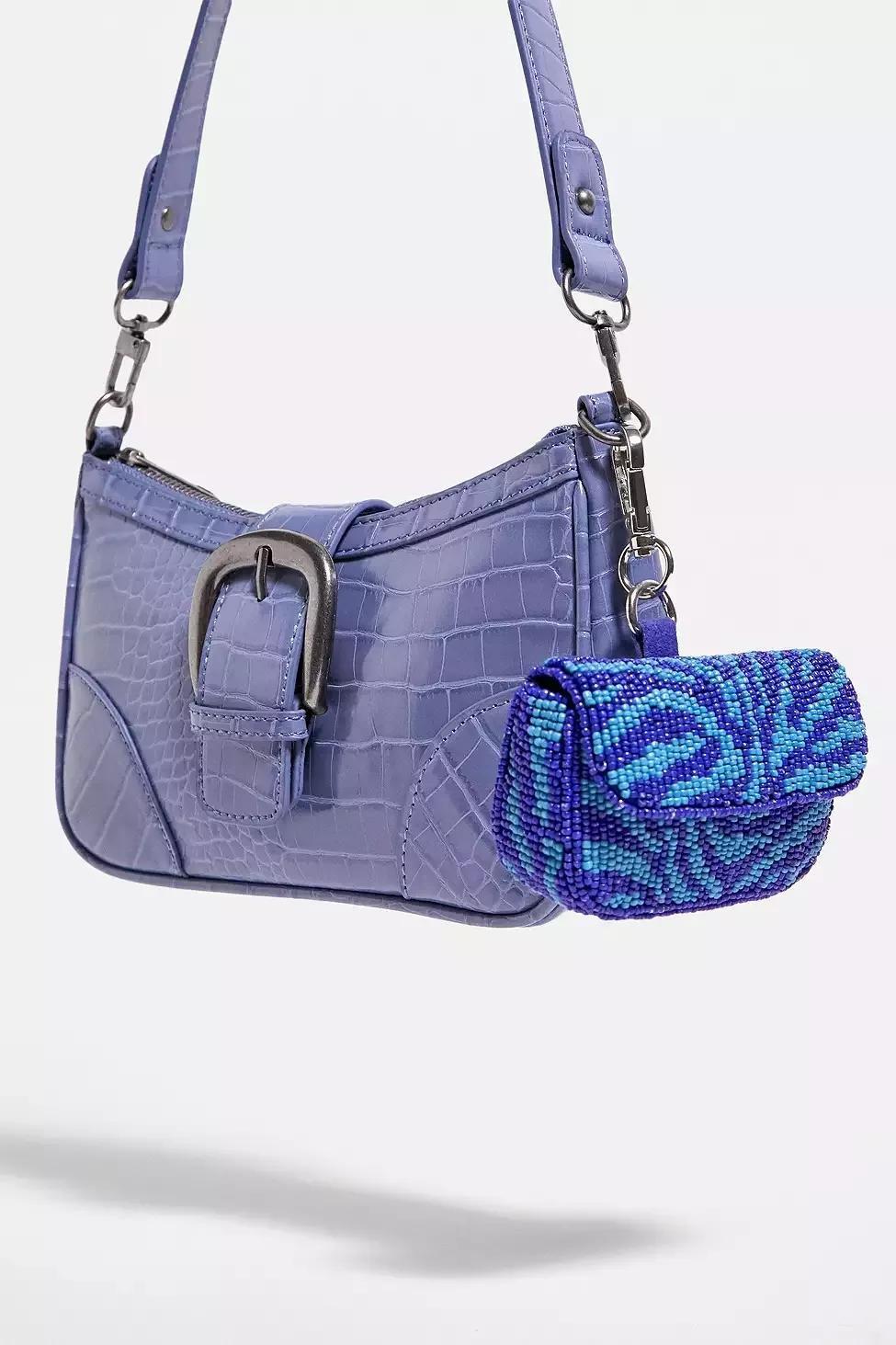 Blue UO Beaded Clip-On Pouch, , large image number 1