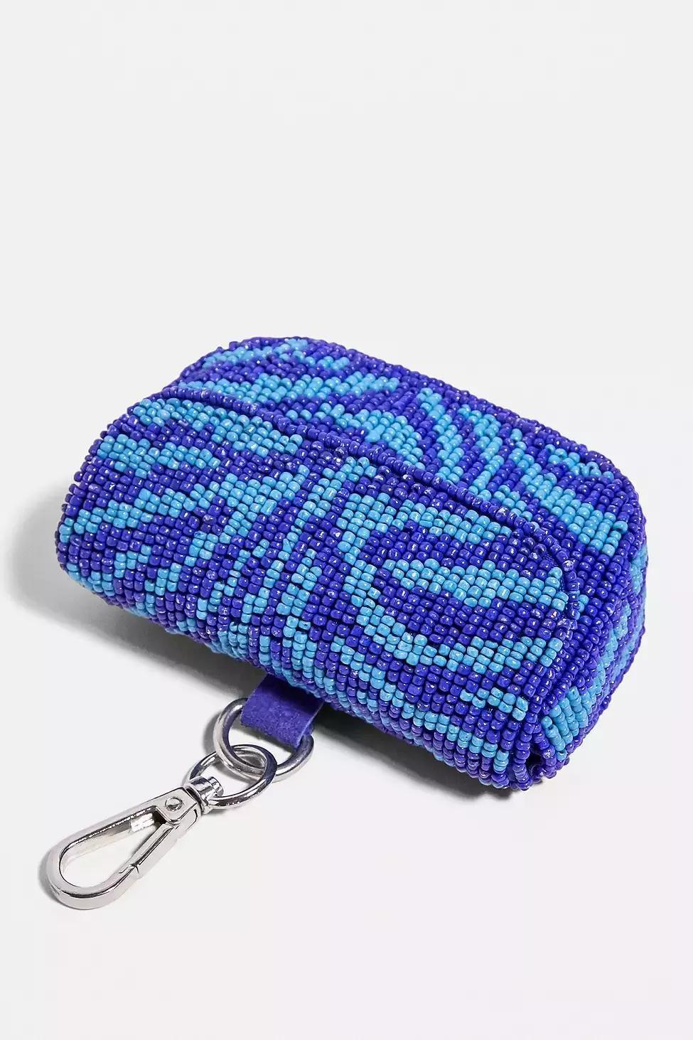 Blue UO Beaded Clip-On Pouch, , large image number 3