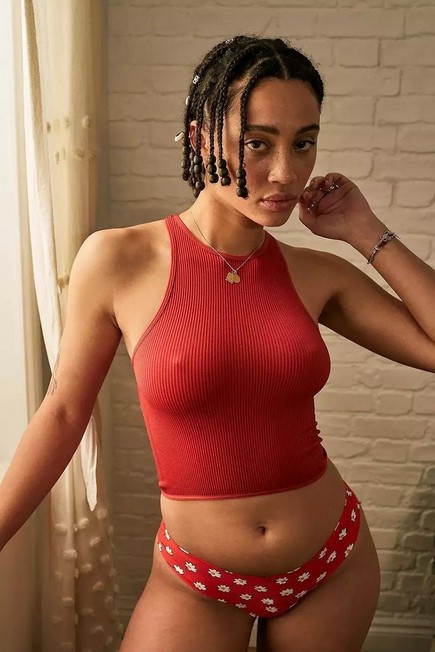 Urban Outfitters - RED Out From Under Red Longline Racerback Top