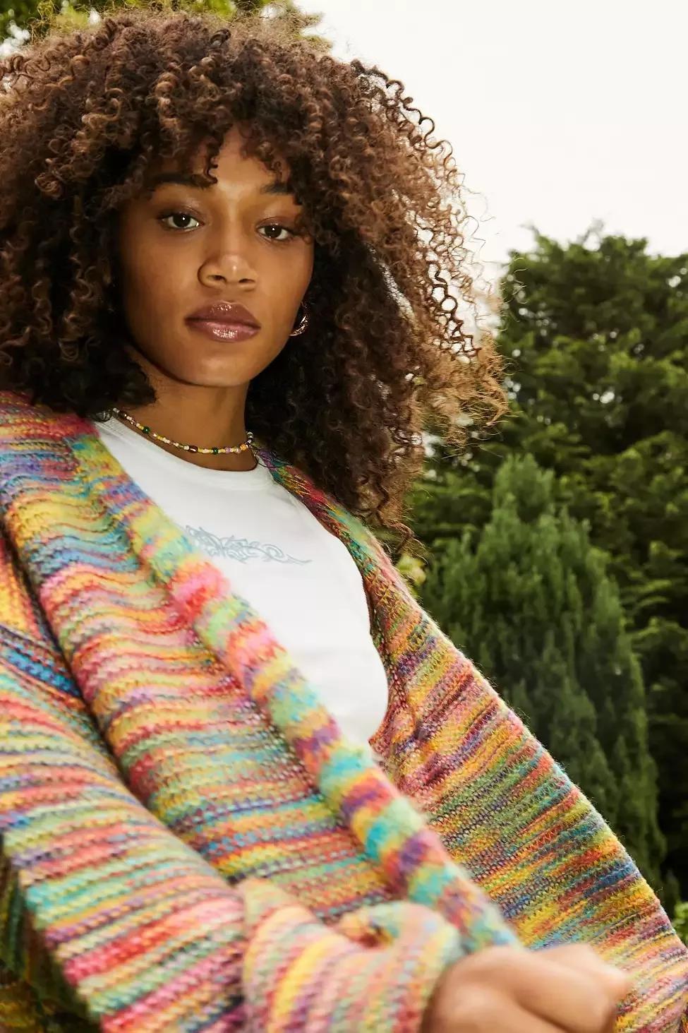 Rainbow sweater urban outfitters hotsell