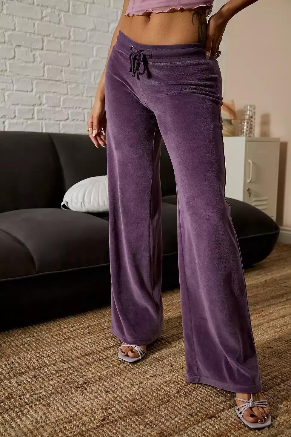 Iets frans velour discount wide leg joggers