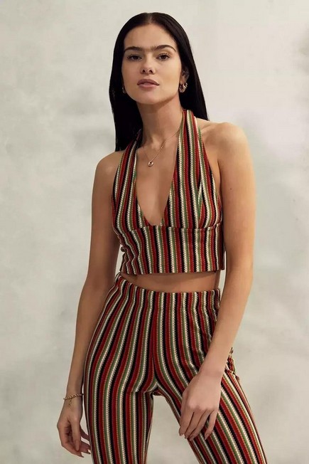 Urban Outfitters - Assorted UO Archive Multicolour Stripe Halterneck Top