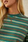 Urban Outfitters - GRN BDG Long Sleeve Boxy Stripe Cropped T-Shirt