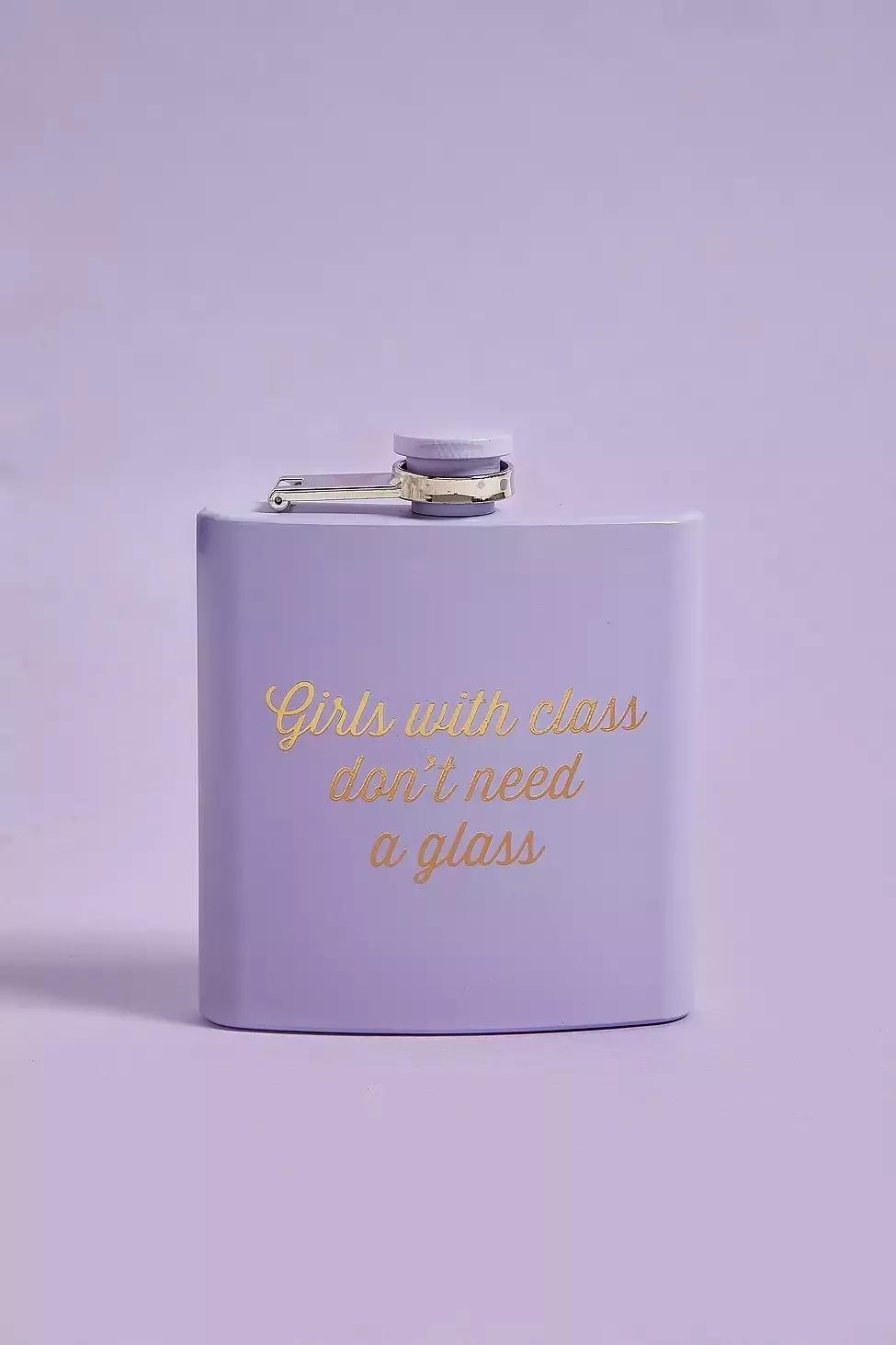 Assorted Girls With Class Don't Need A Glass Hip Flask, , large image number 0