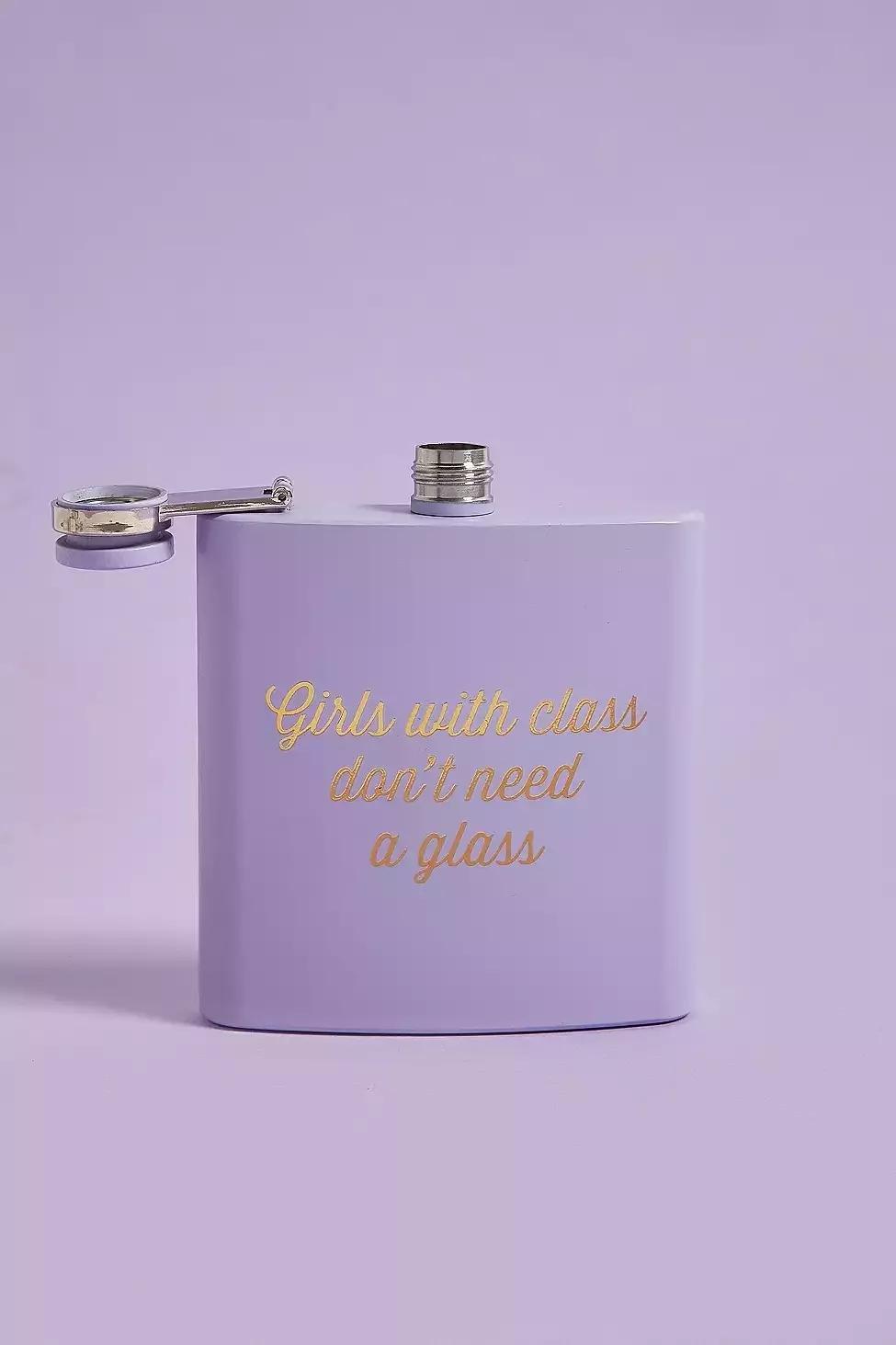 Assorted Girls With Class Don't Need A Glass Hip Flask, , large image number 1