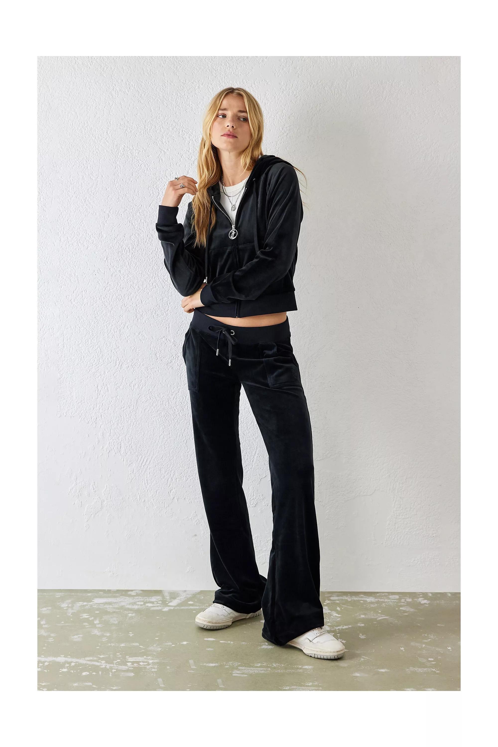 Black Juicy Couture Uo Low Rise Flared Track Pants, , large image number 1