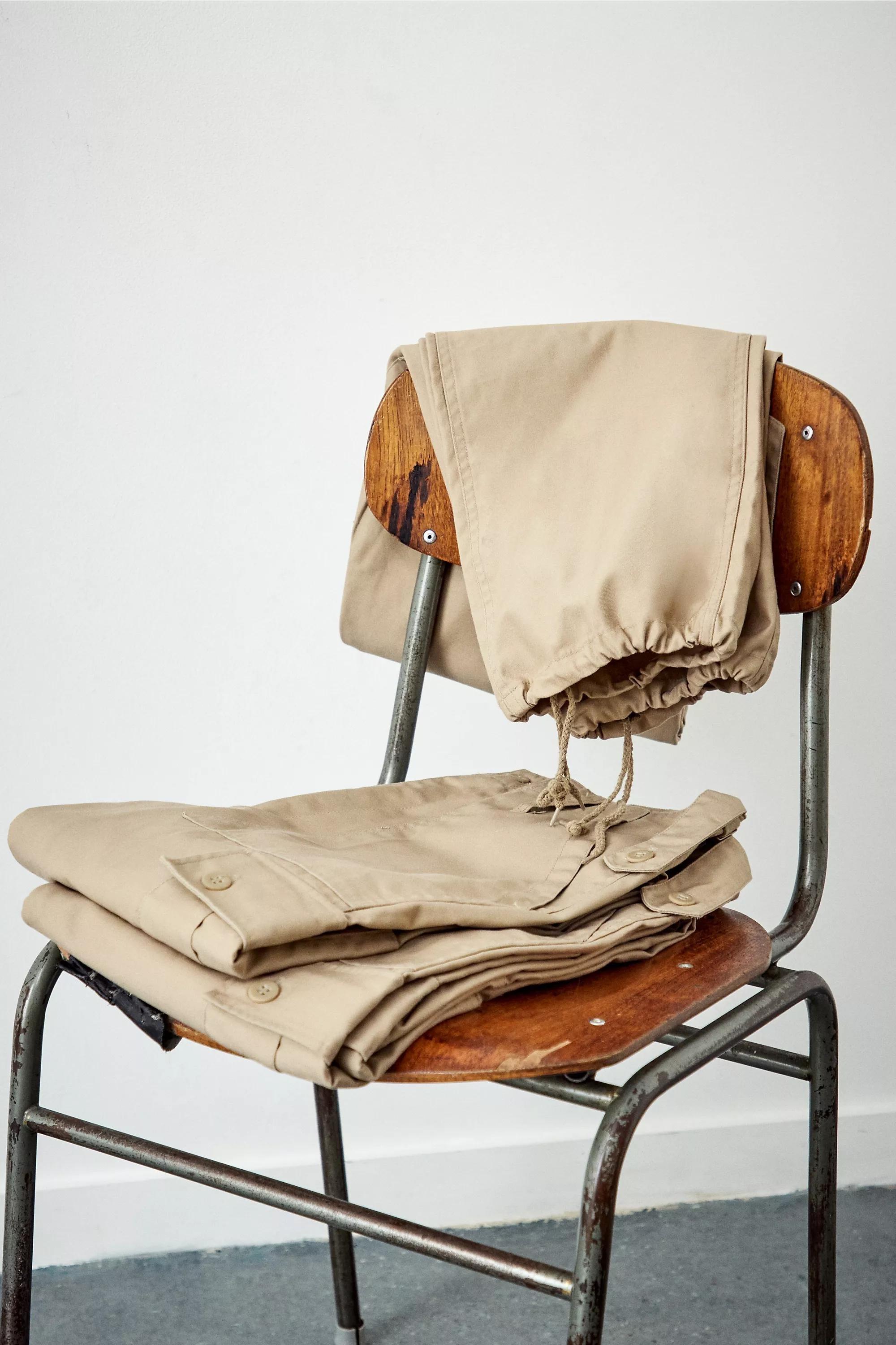 Beige Urban Renewal Salvaged Deadstock Cargo Pants., , large image number 1