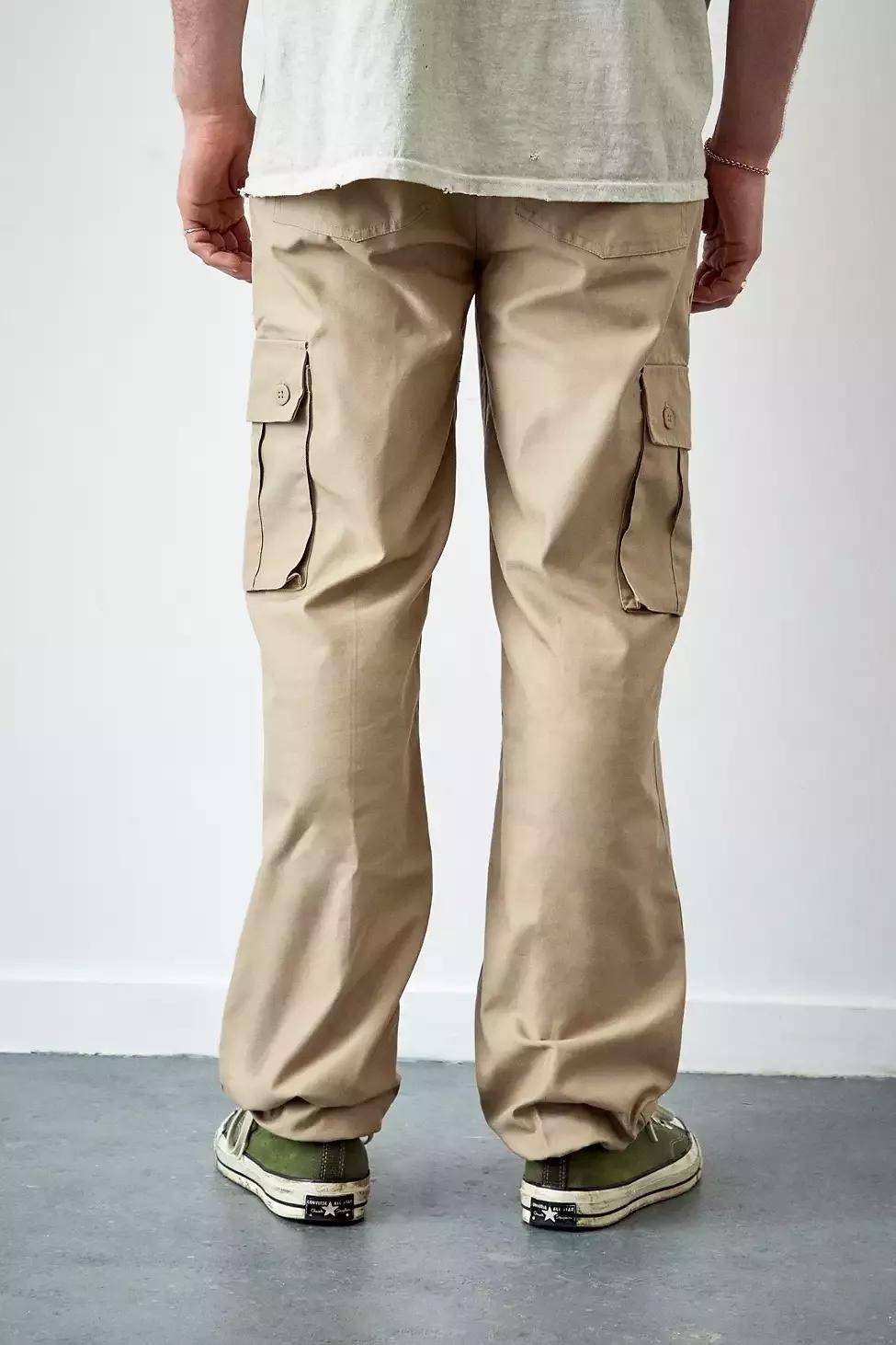 Beige Urban Renewal Salvaged Deadstock Cargo Pants., , large image number 4