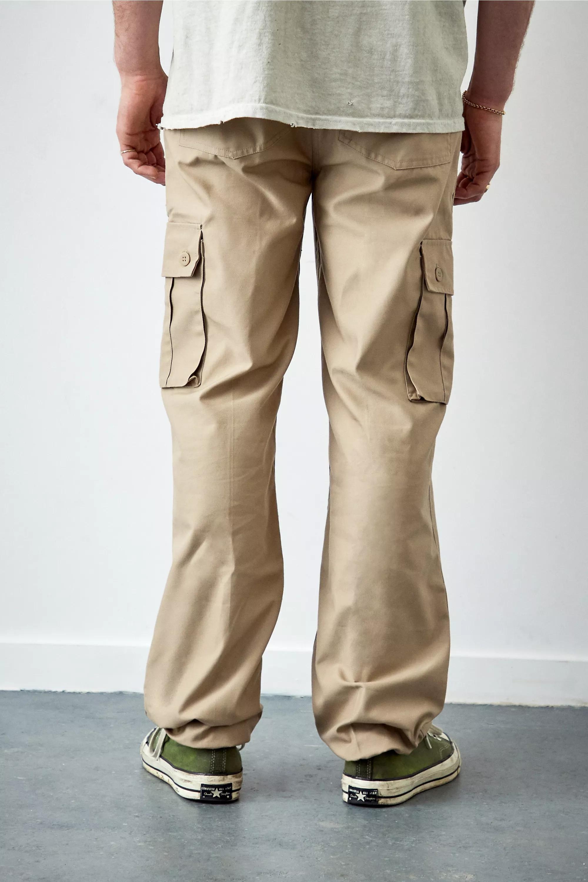 Beige Urban Renewal Salvaged Deadstock Cargo Pants., , large image number 7