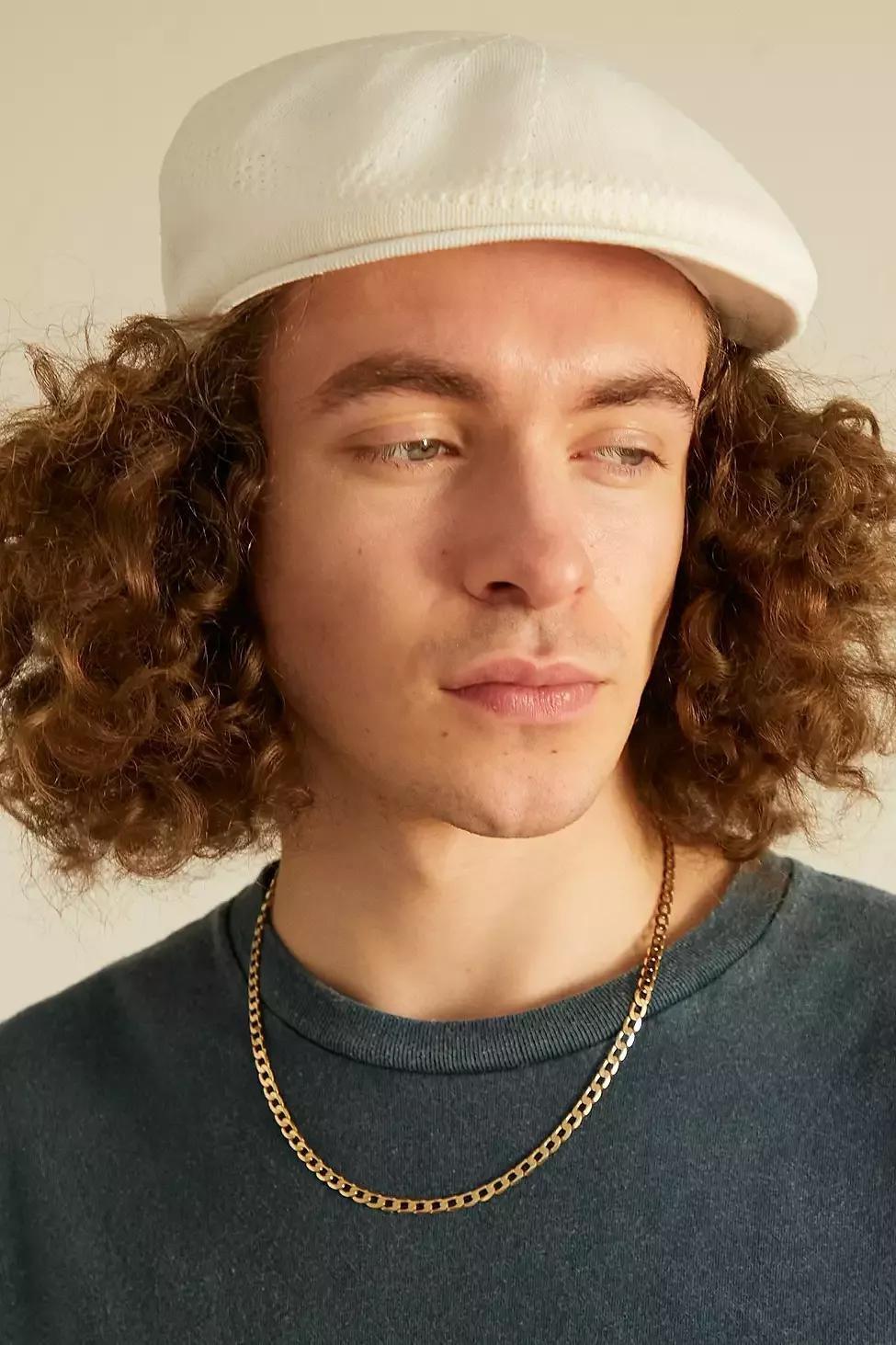 WHT iets frans... White Knitted Flat Cap, , large image number 0