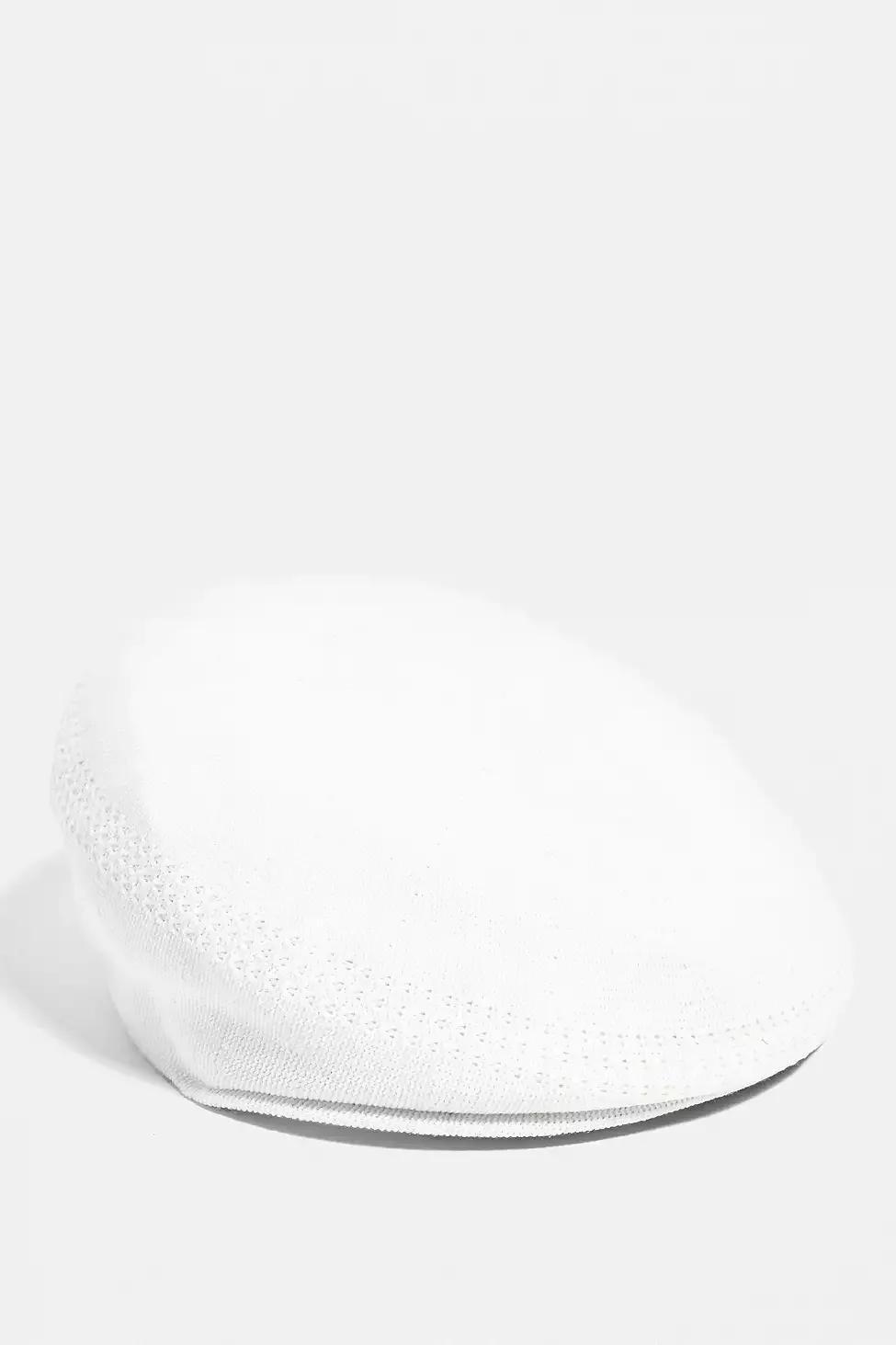 WHT iets frans... White Knitted Flat Cap, , large image number 2