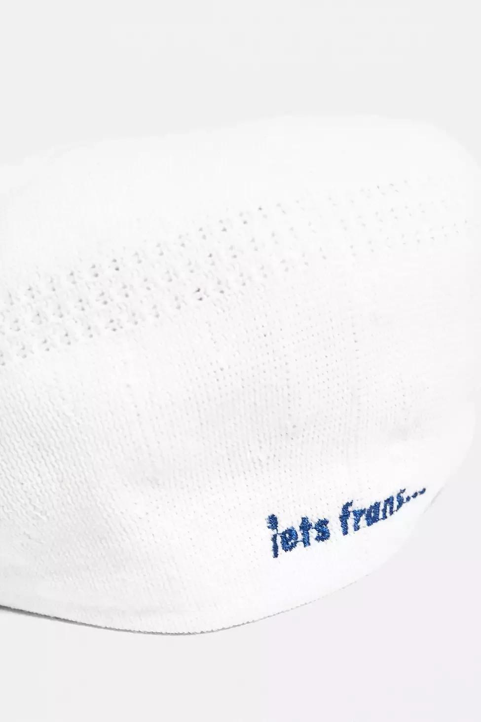 WHT iets frans... White Knitted Flat Cap, , large image number 3