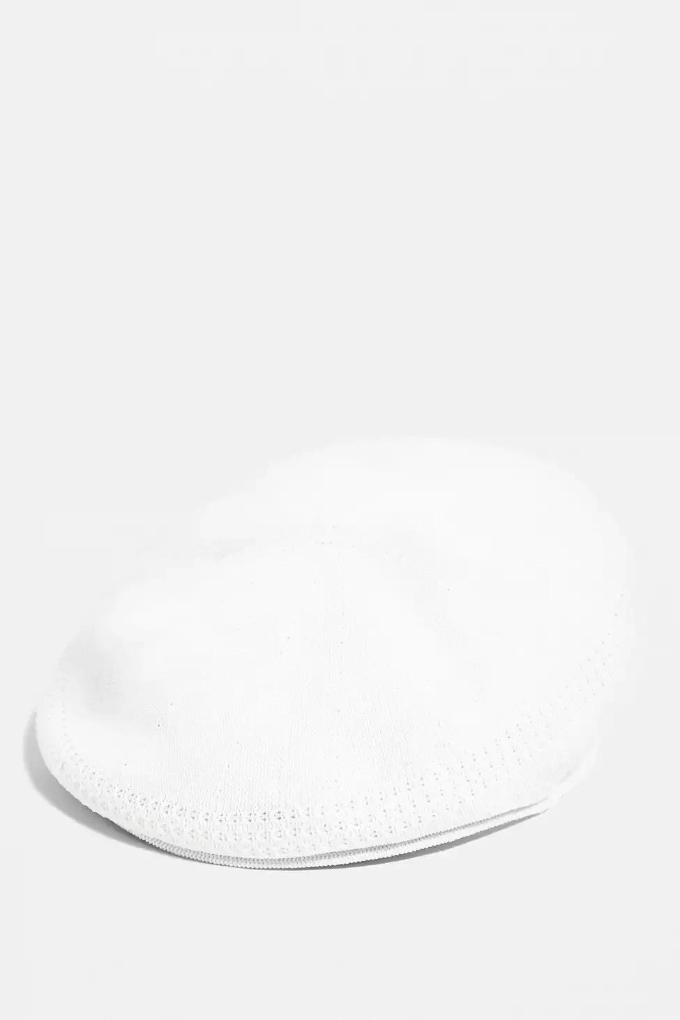 WHT iets frans... White Knitted Flat Cap, , large image number 4