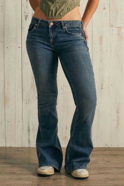 Urban Outfitters Blue Bdg Wash 90S Low-Rise Flare Jeans