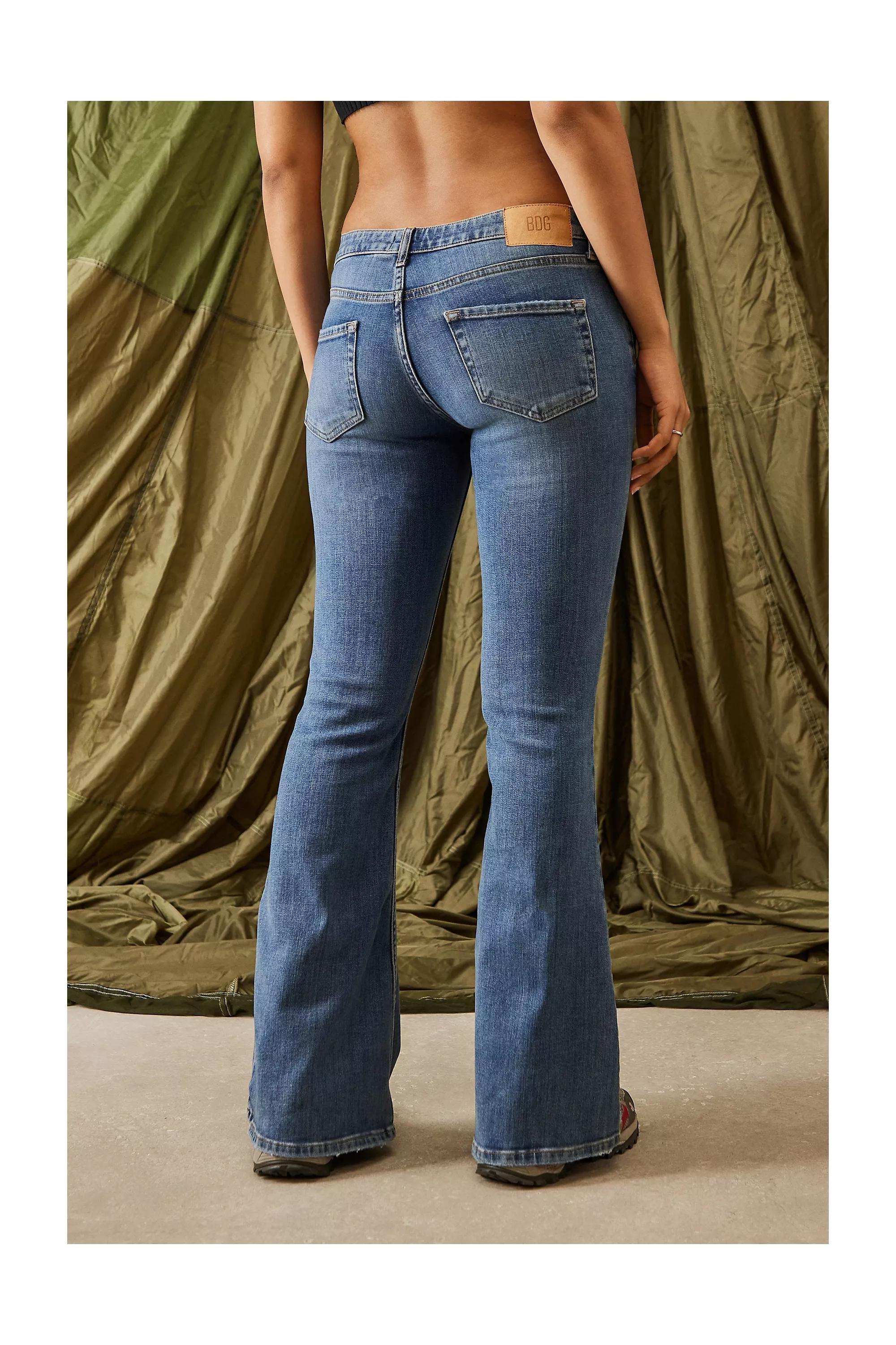 Blue Bdg Wash 90S Low-Rise Flare Jeans, VINTAGE DENIM MEDIUM, large image number 1