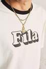 Urban Outfitters - Ivory Fila UO Exclusive Marshmallow Logo Print Ringer T-Shirt