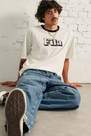 Urban Outfitters - Ivory Fila UO Exclusive Marshmallow Logo Print Ringer T-Shirt