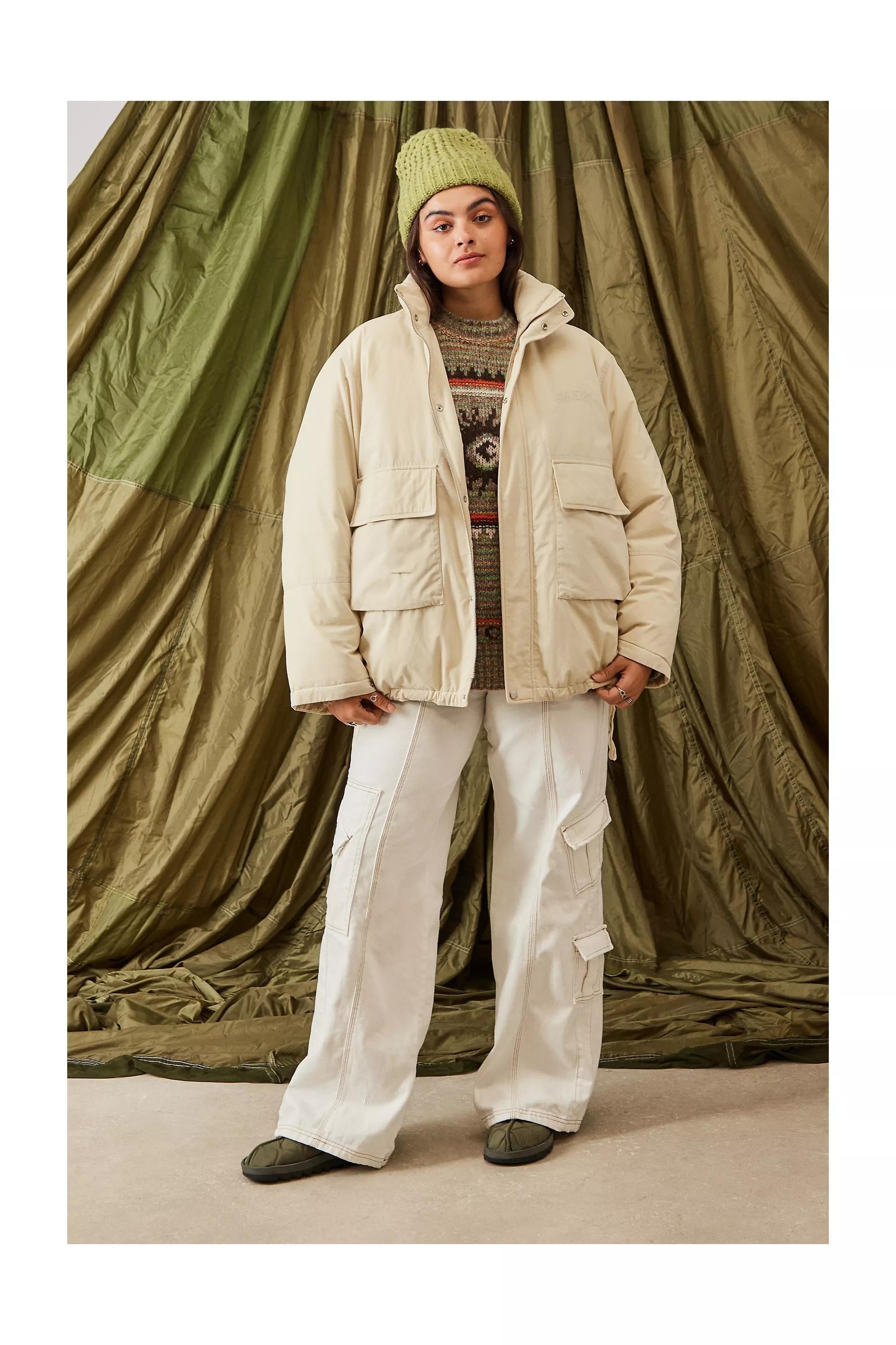 White Bdg Y2K Cargo Jeans, , large image number 1
